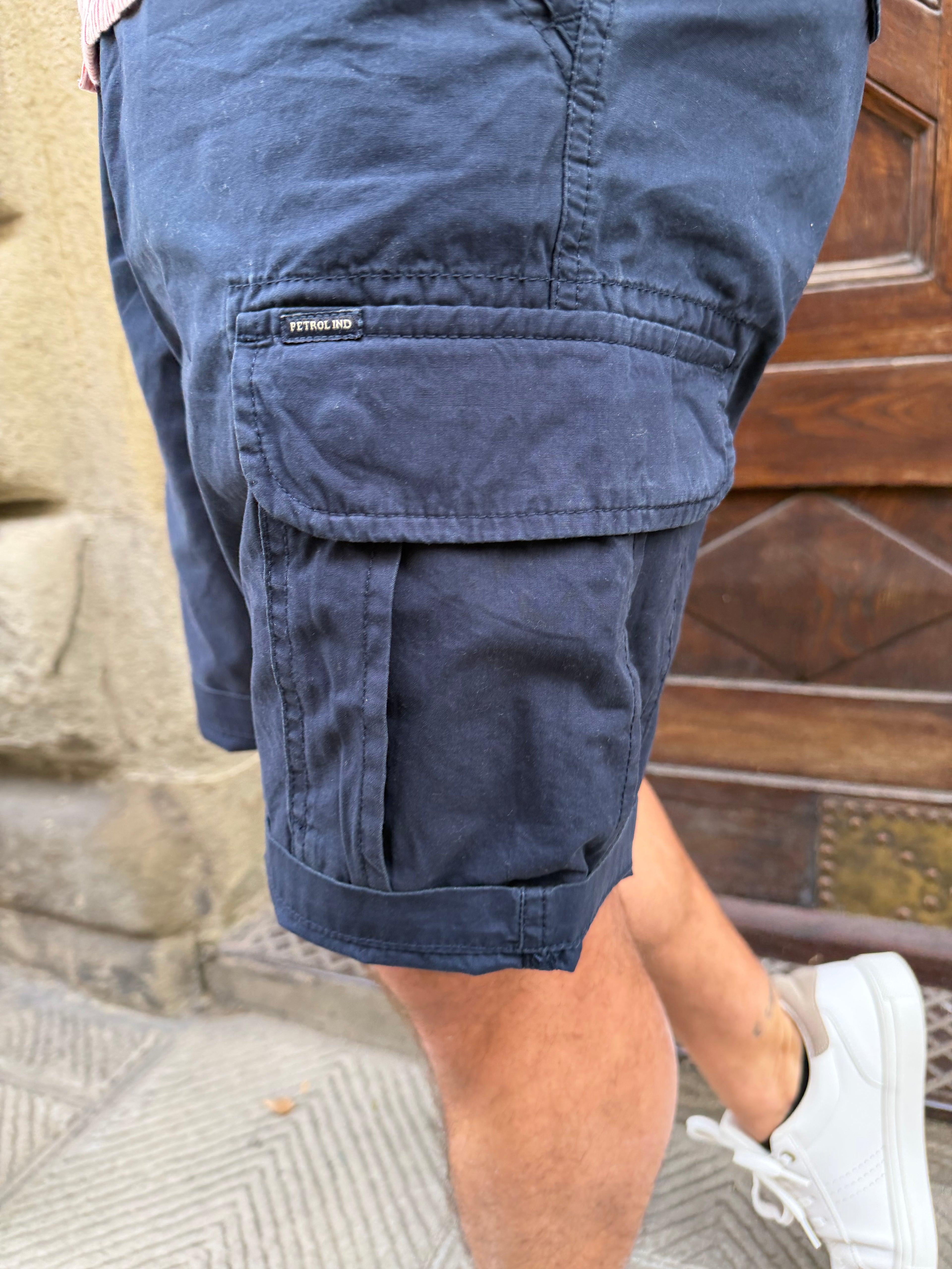 Bermuda cargo di Petrol blu navy