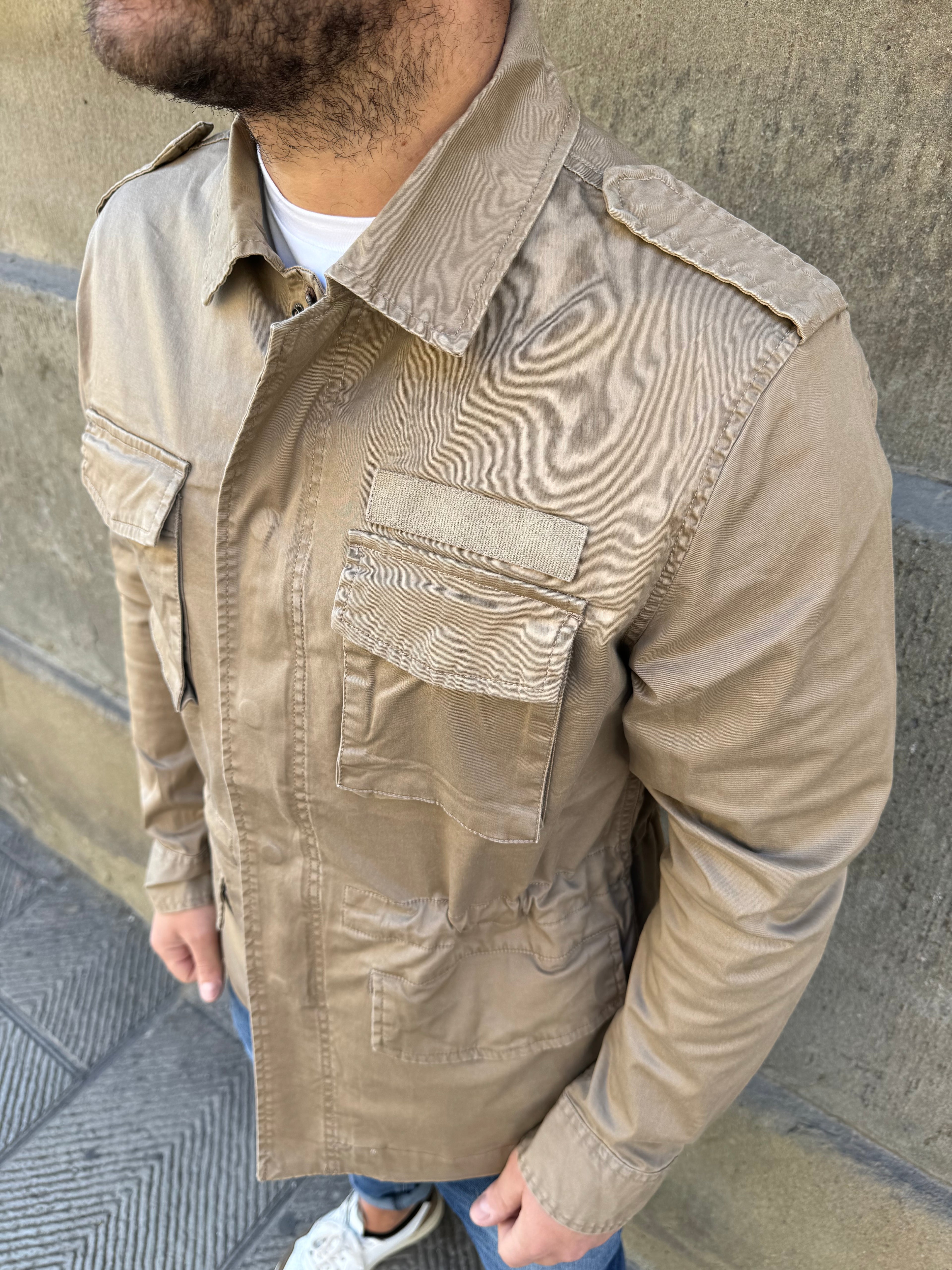 Giacchetto Sahara di Bread and Button’s color fango