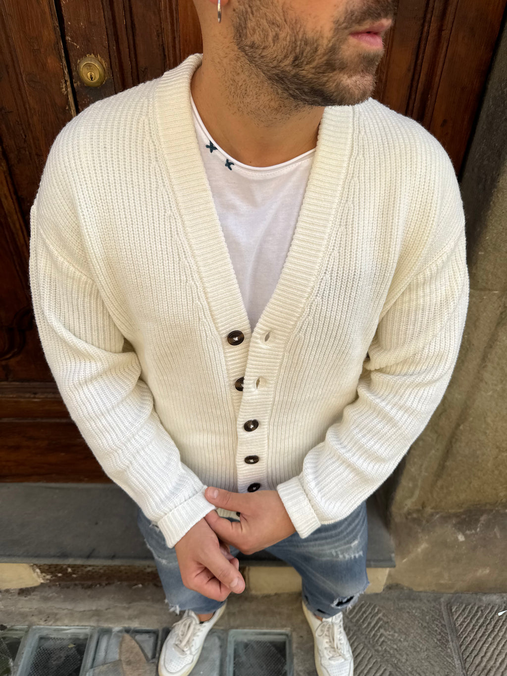 Cardigan Bob di Hamaki-Ho panna