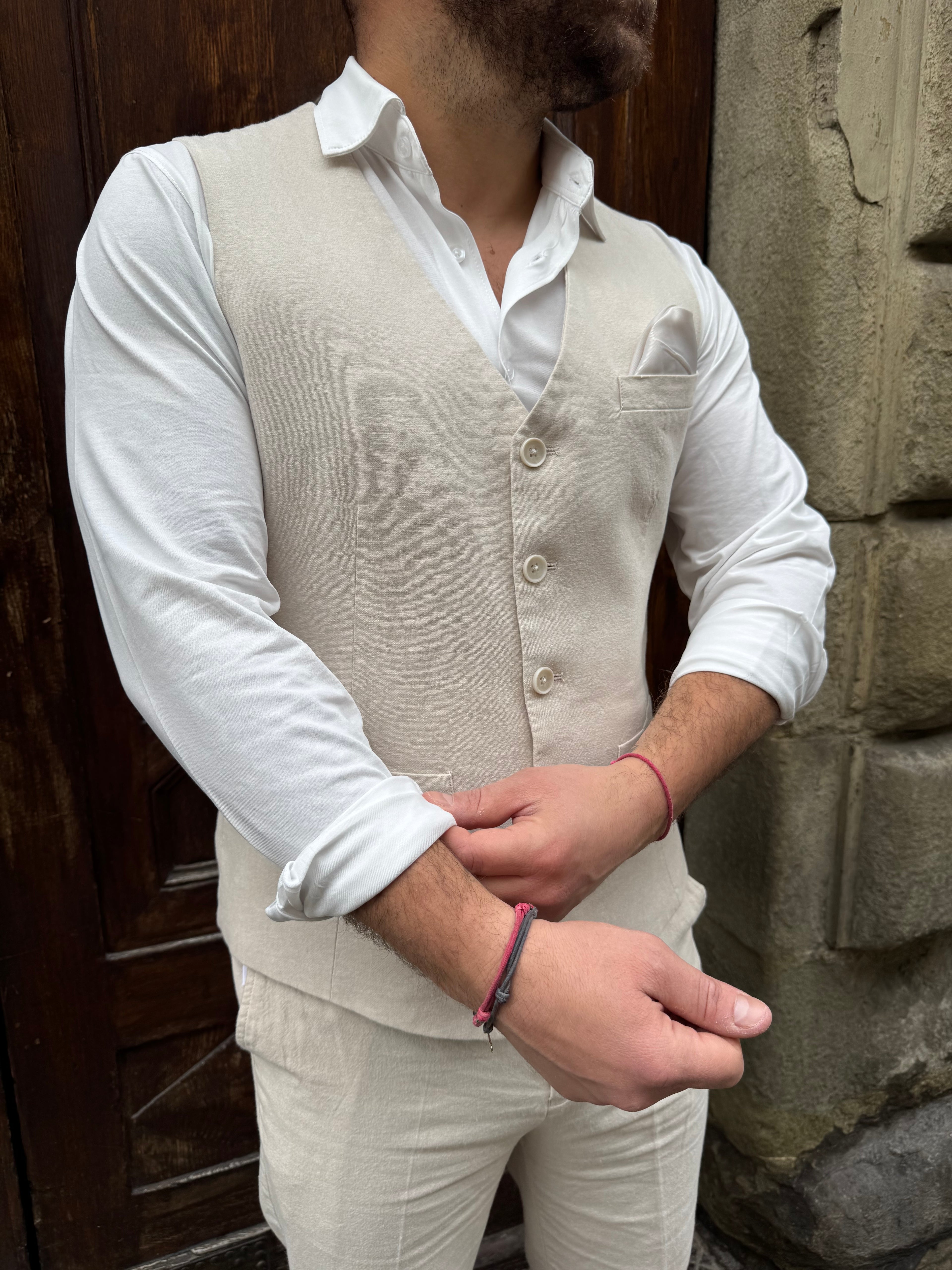 Gilet completo Roger di Hamaki-Ho sabbia