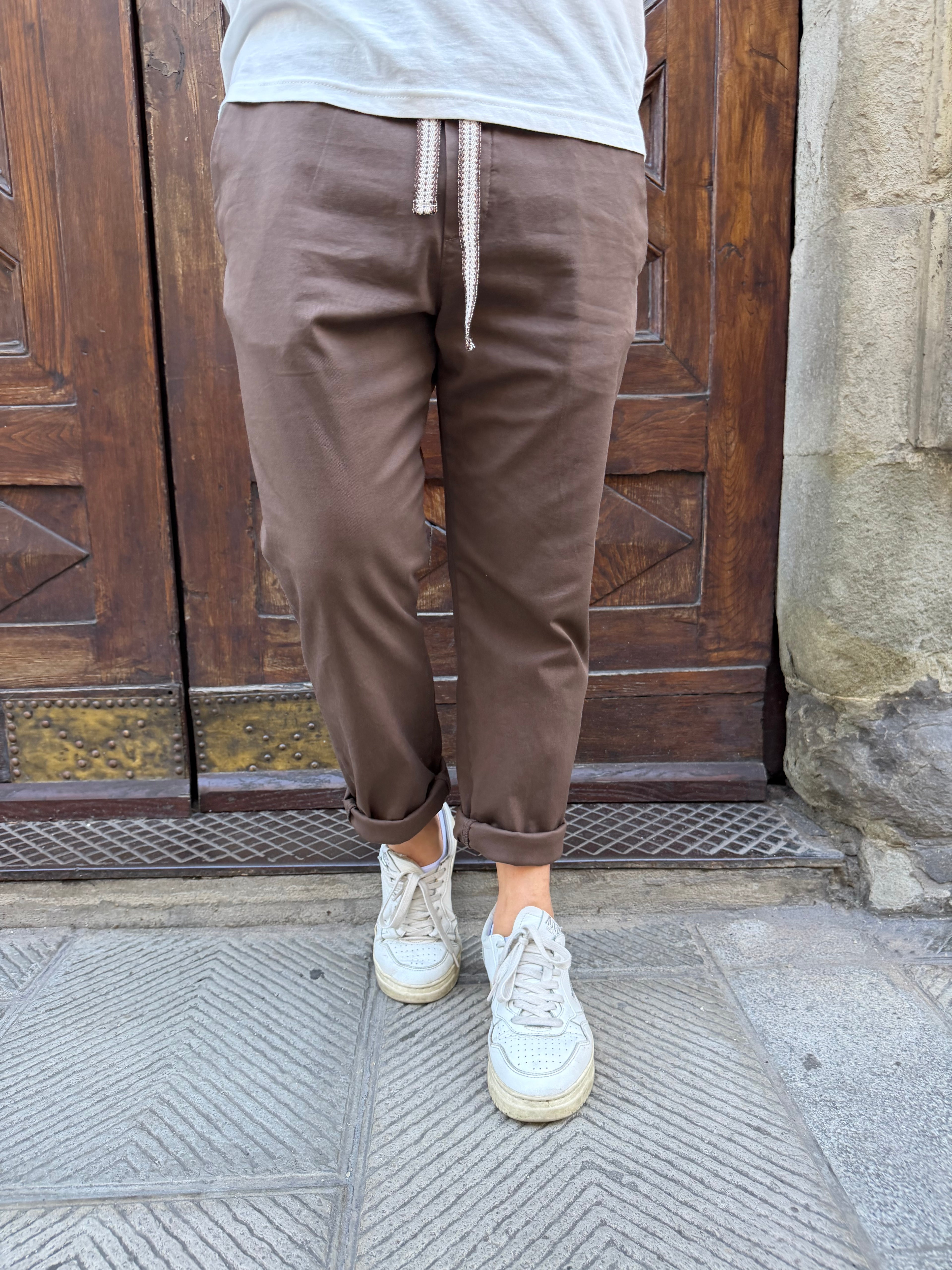 Pantalaccio Texas 2.0 in cotone di 3.9 tabacco