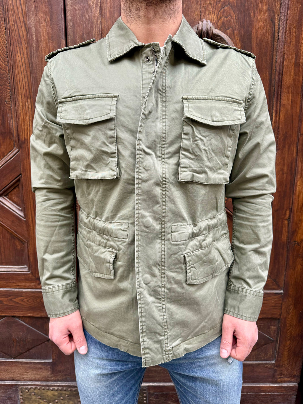 Giacchetto Sahara di Telamira verde militare