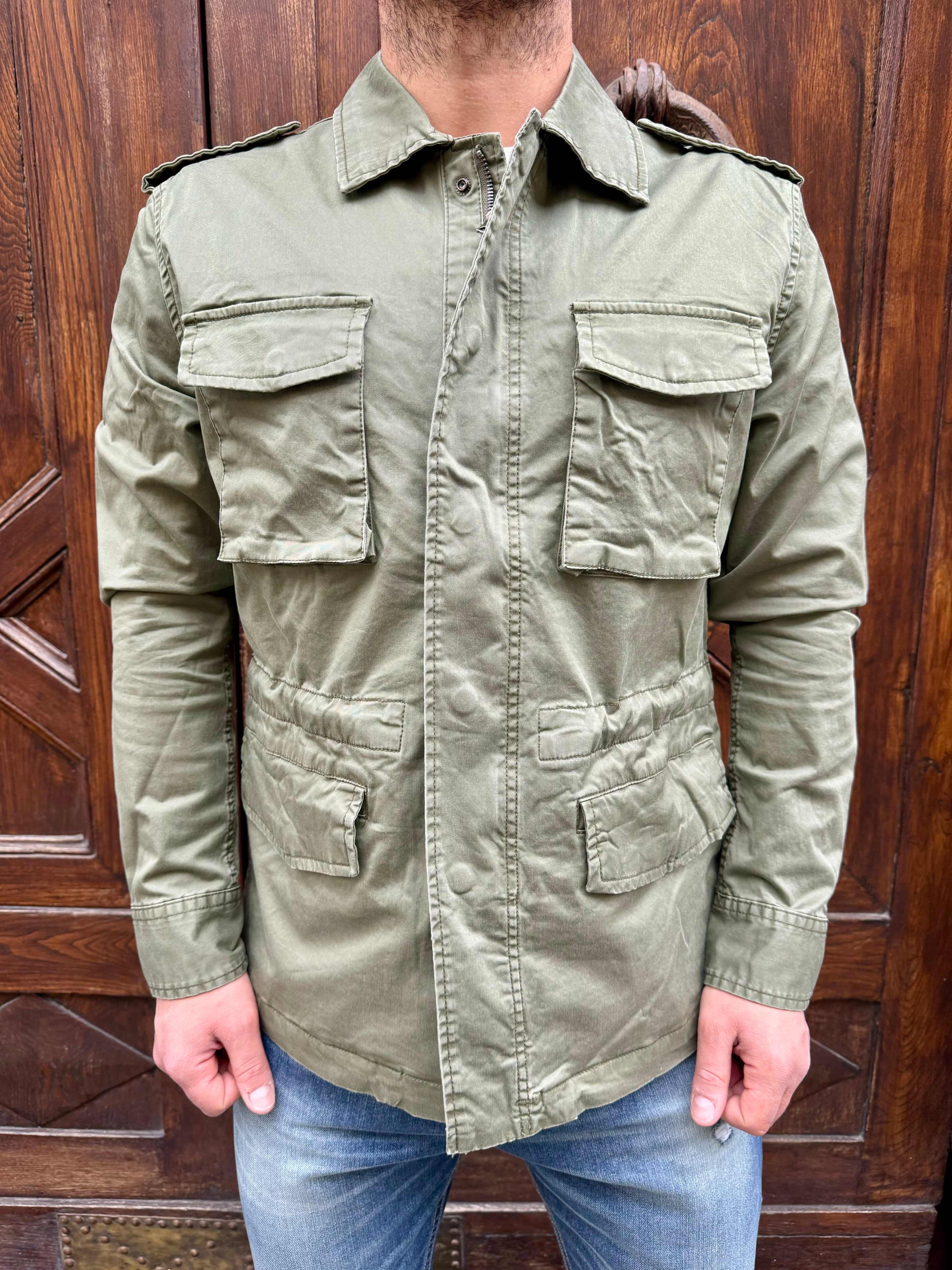 Giacchetto Sahara di Telamira verde militare