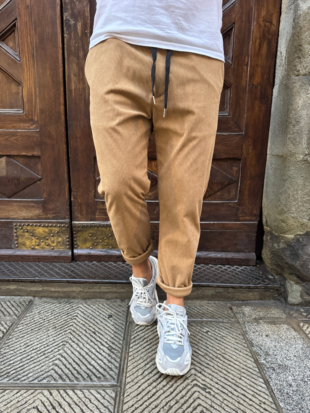 Pantalaccio Faz in velluto biscotto