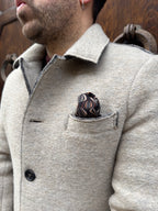 Cappotto James in lana cotta beige