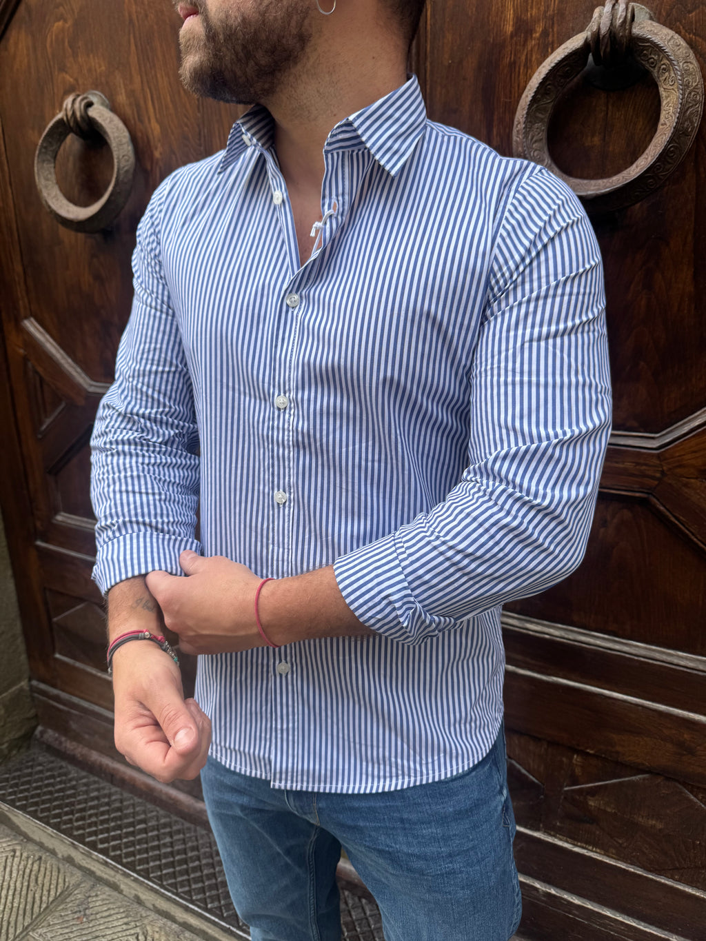 Camicia Portofino di Hamaki-Ho blu