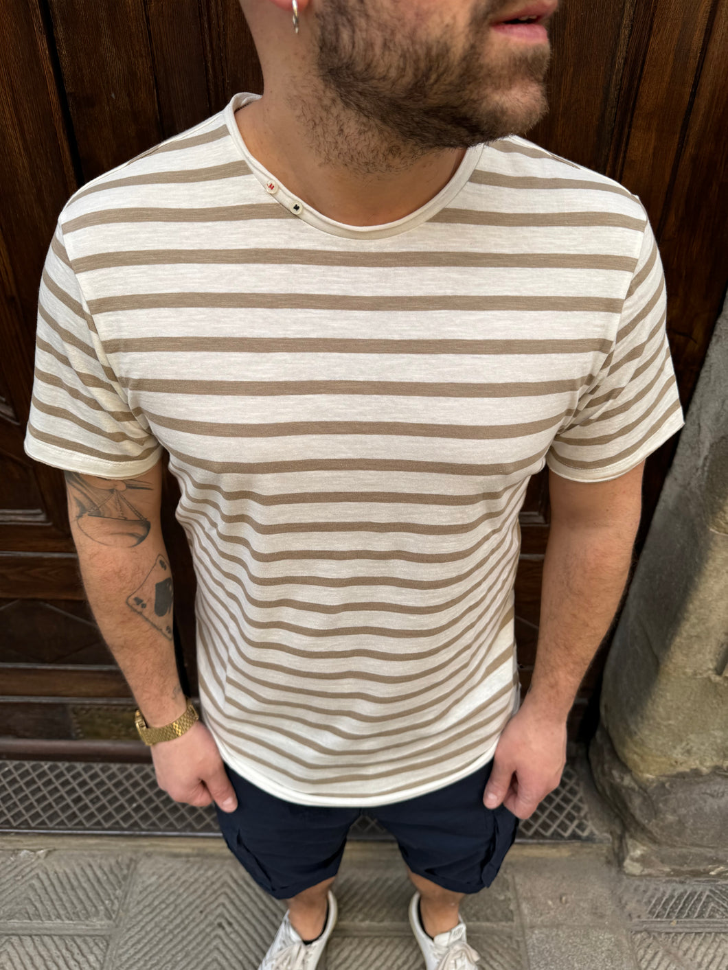 T-Shirt Venezia beige di TRÈZ