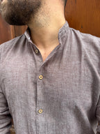 Camicia Lino coreana di Hamaki-Ho moro