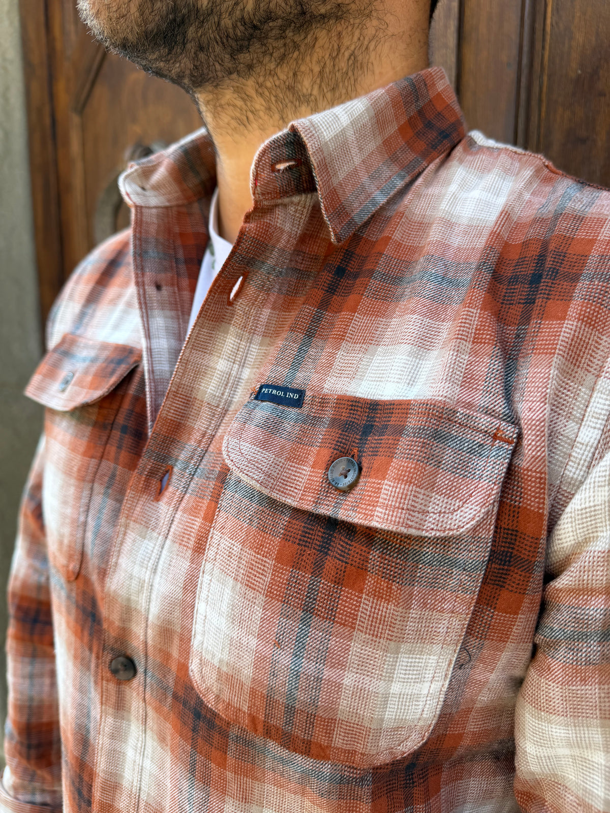 Camicia Quadro 01 di Petrol Ind. coccio