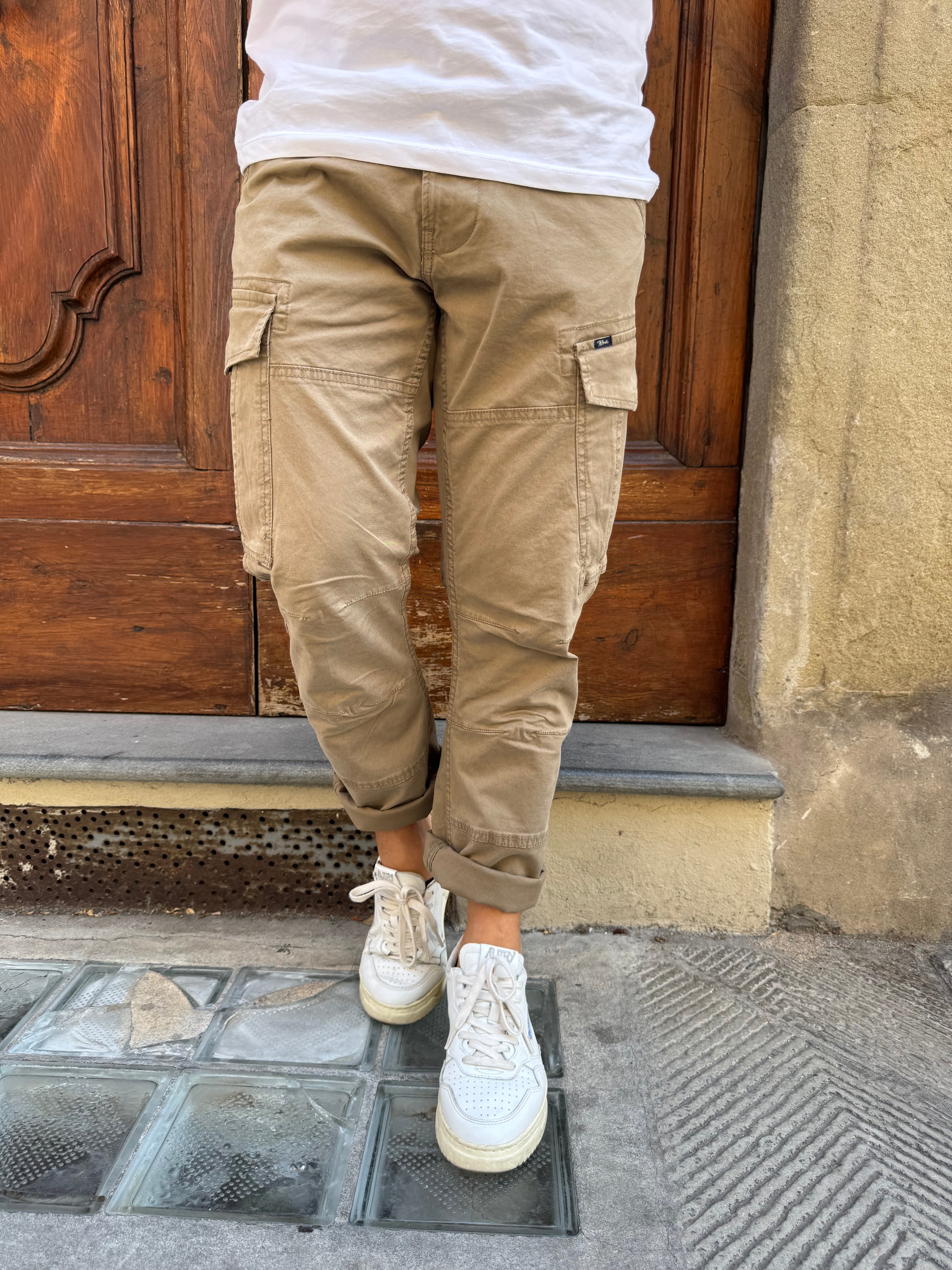 Pantalone Cargo di Petrol fango