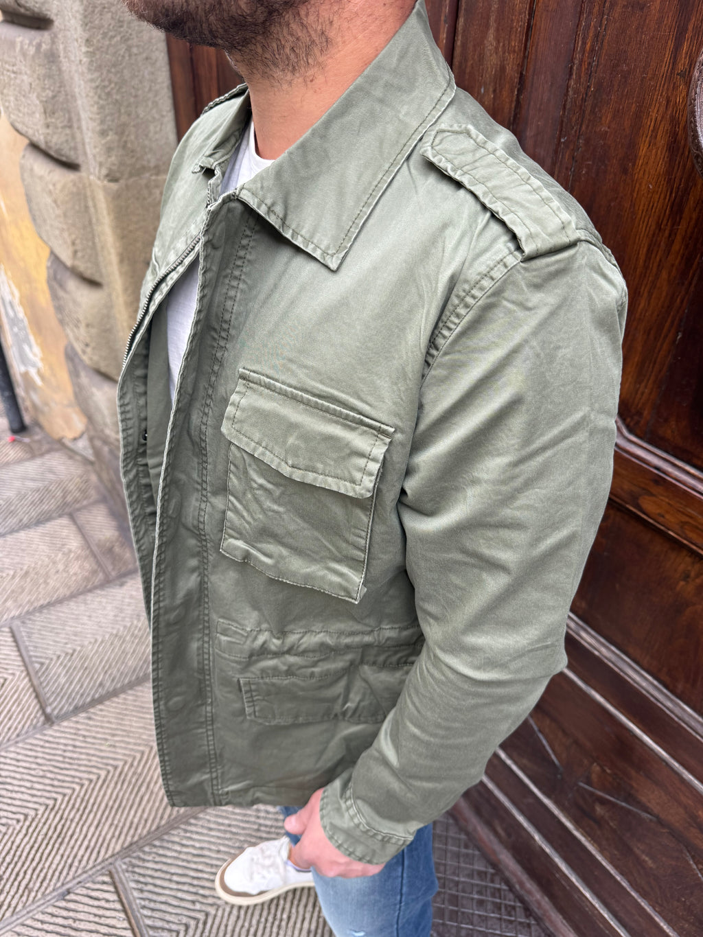 Giacchetto Sahara di Telamira verde militare