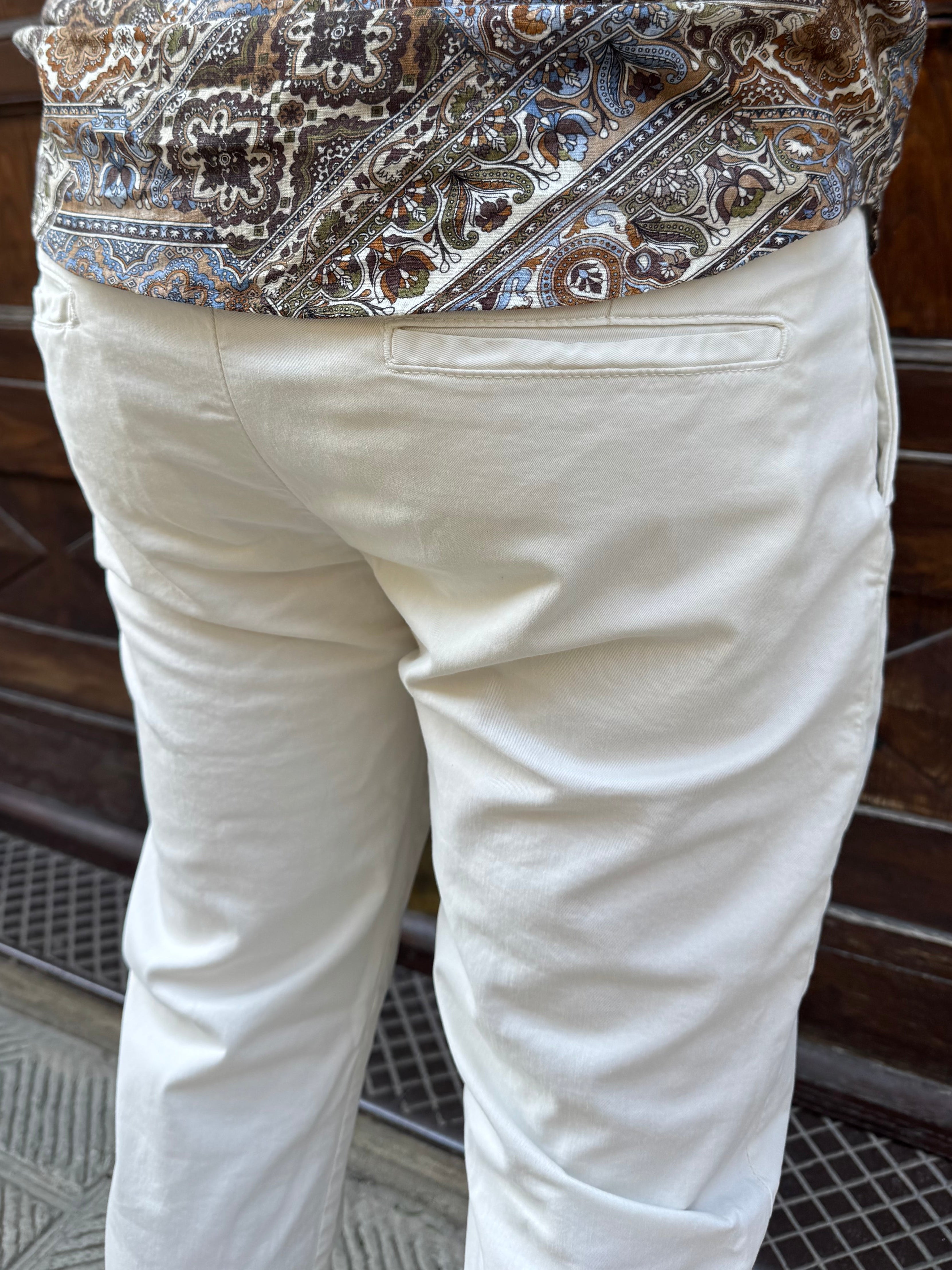 Pantalone Mike di 3.9 panna