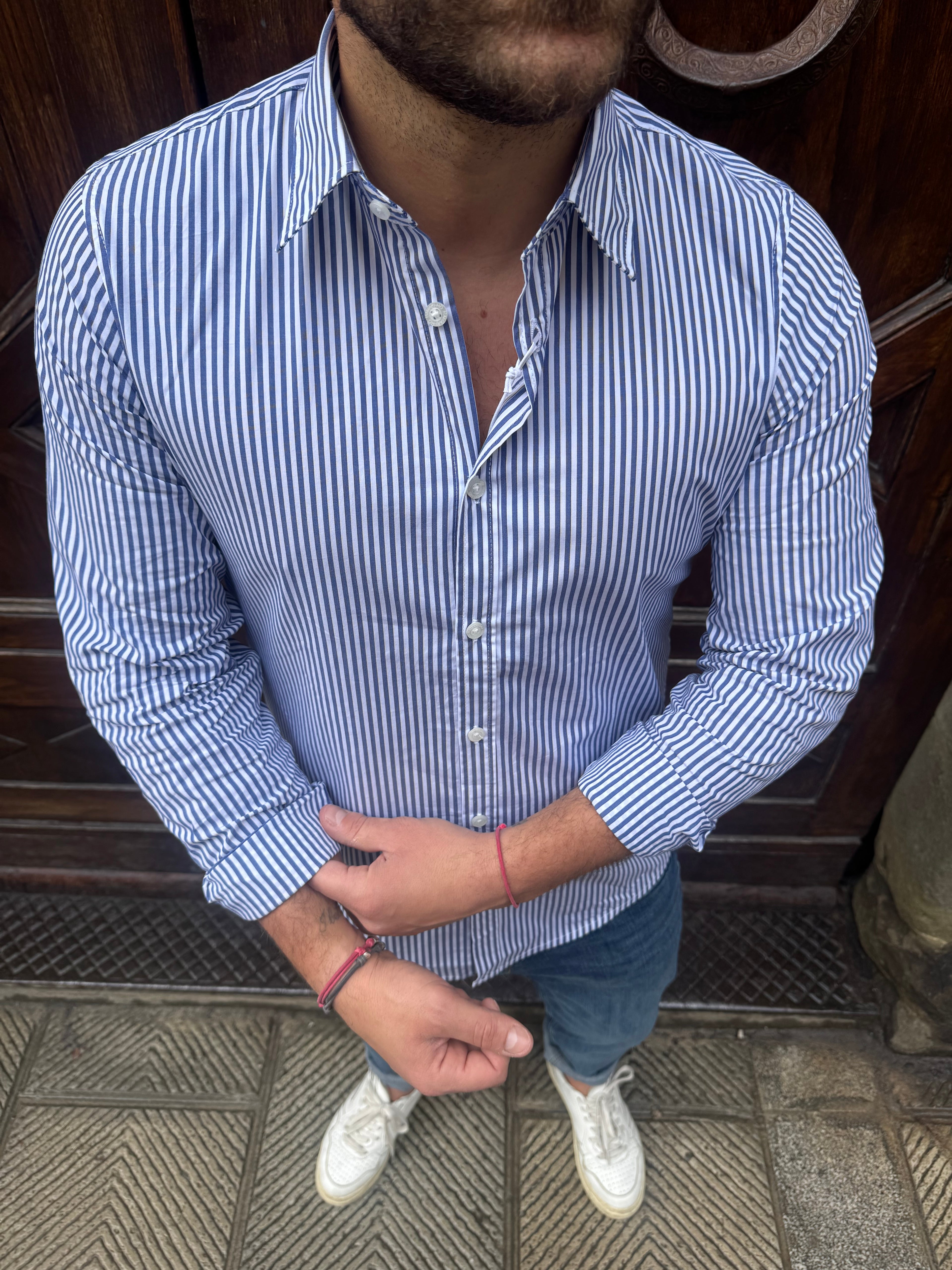 Camicia Portofino di Hamaki-Ho blu