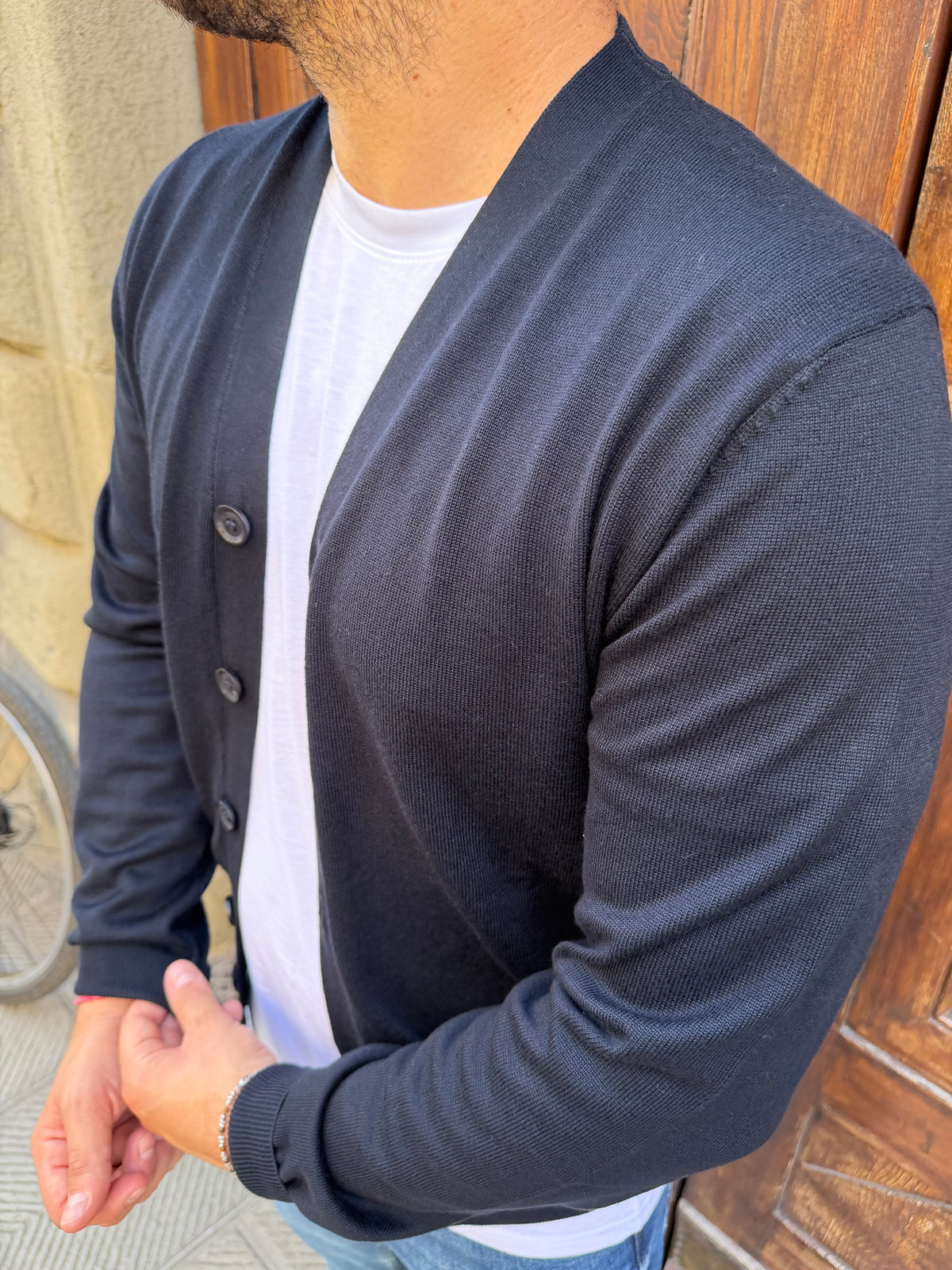 Cardigan Ugo di Hamaki-Ho blu navy