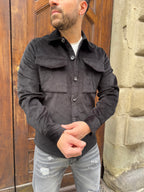 Giacca/camicia OVER di Hamaki-Ho in velluto nera