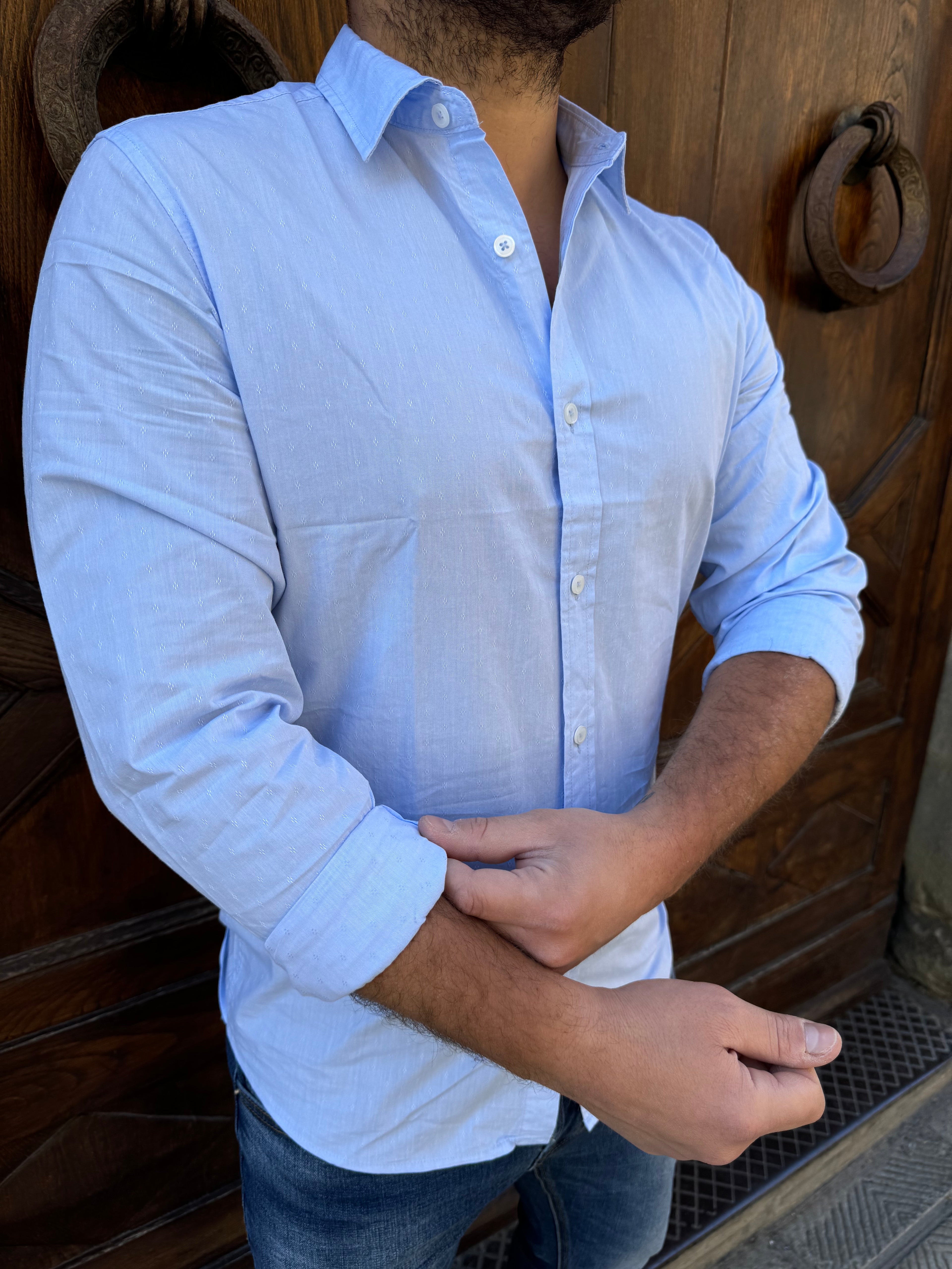 Camicia Charles di Button’s azzurra