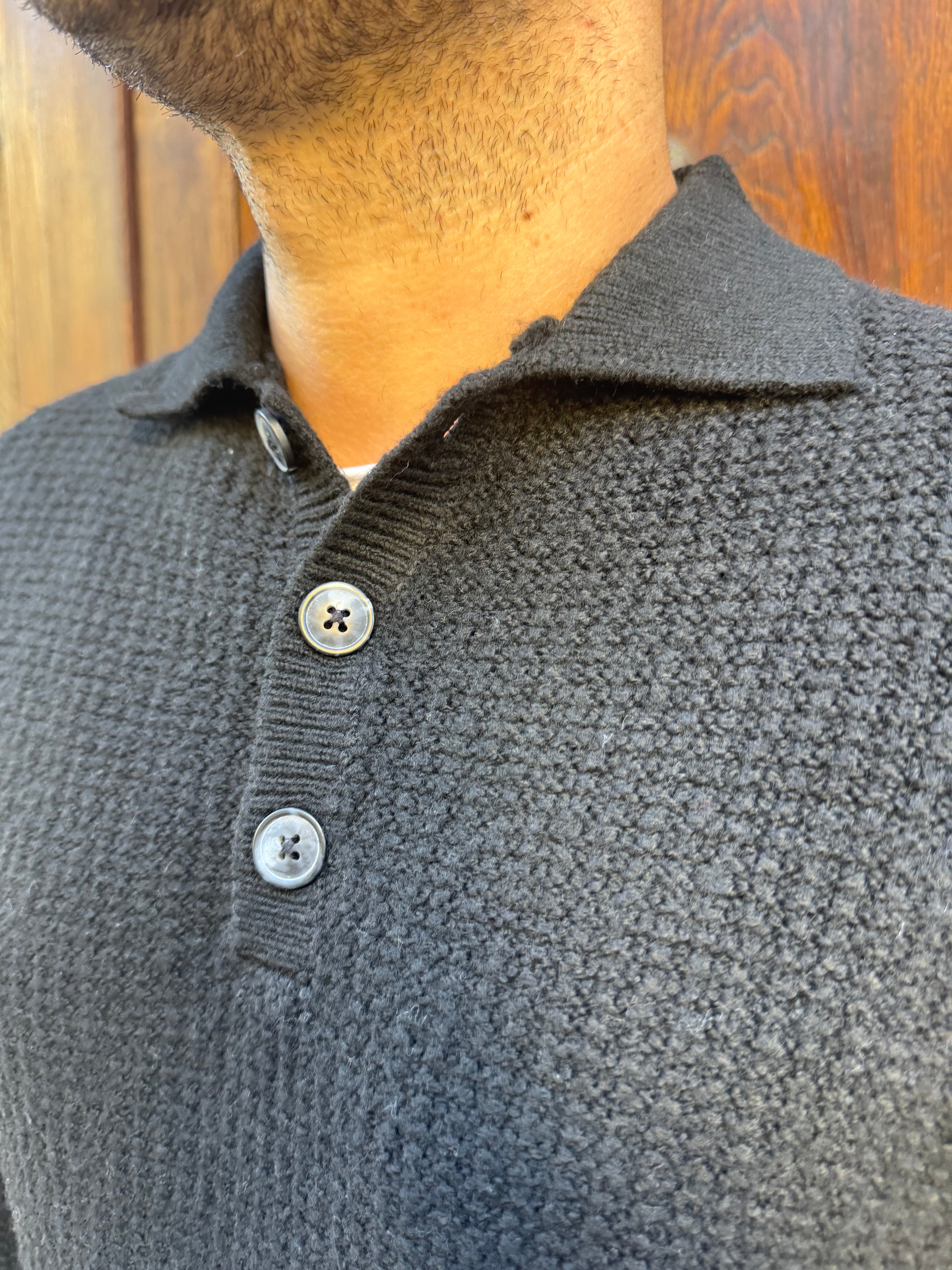 Maglioncino Polo di Hamaki-Ho nero