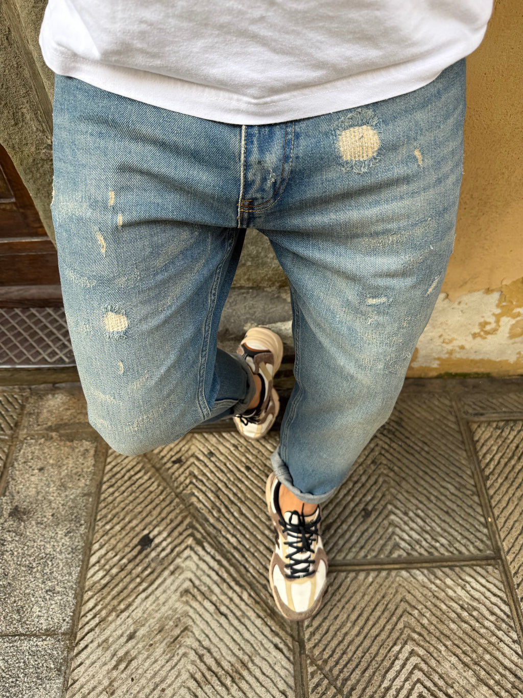 Jeans Yellowstone Cropped di Pont lavaggio sabbia
