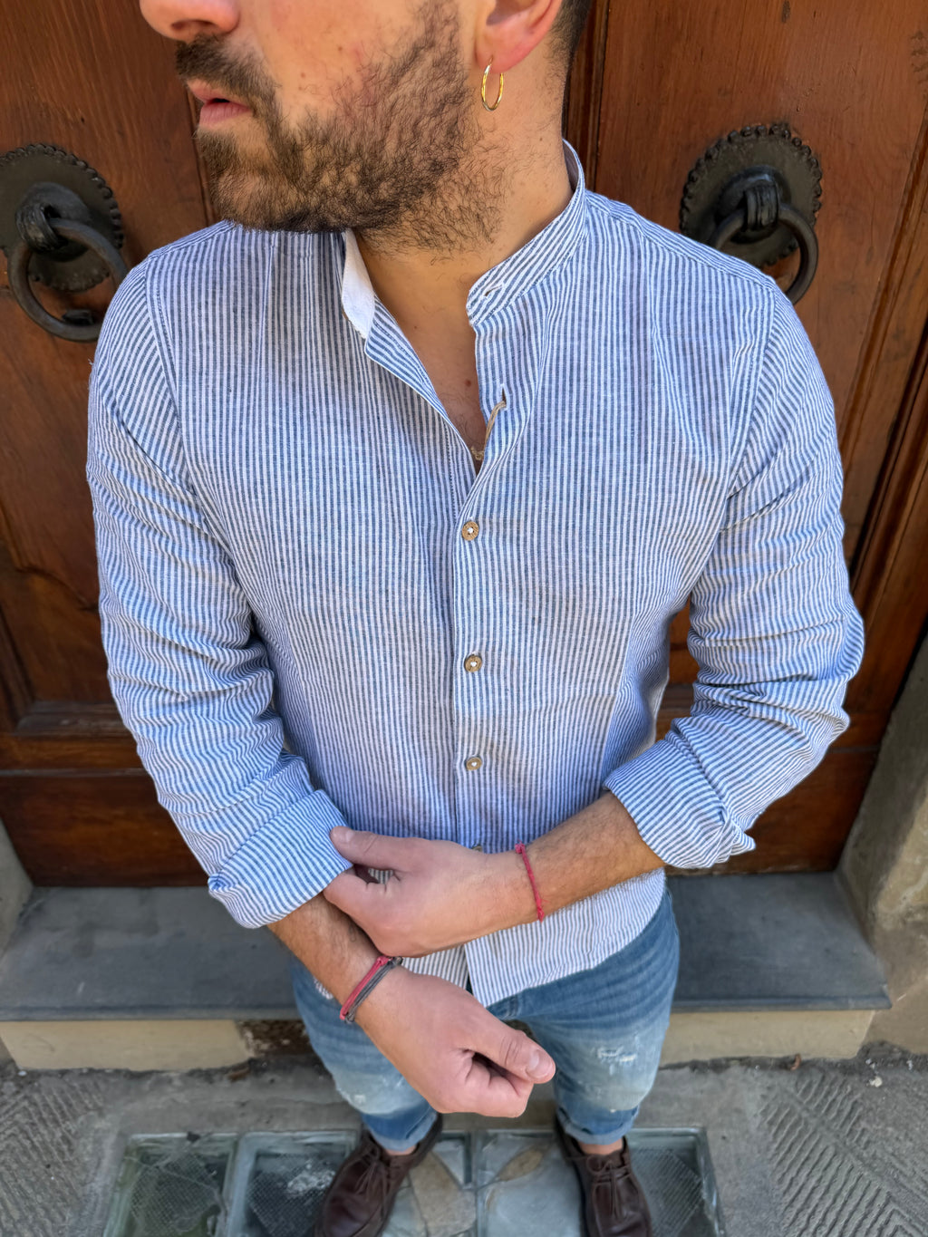 Camicia Versilia di Hamaki-Ho blu