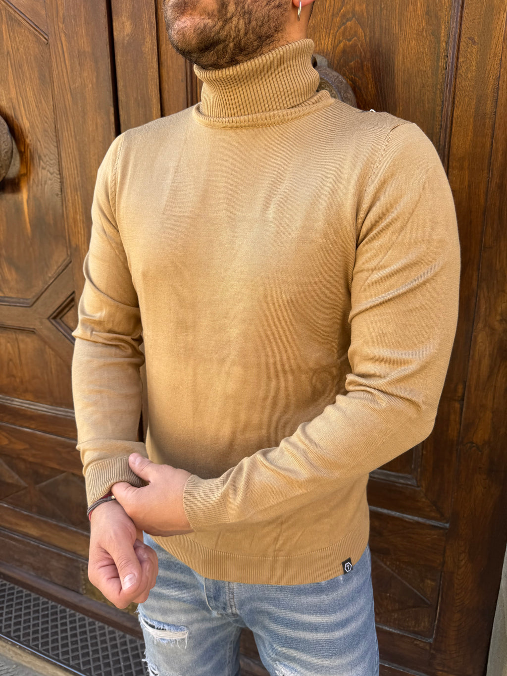 Maglioncino Dolcevita di Telamira senape