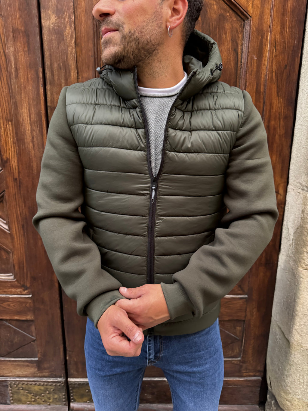 Piumino Ibrido di Tiffosi verde