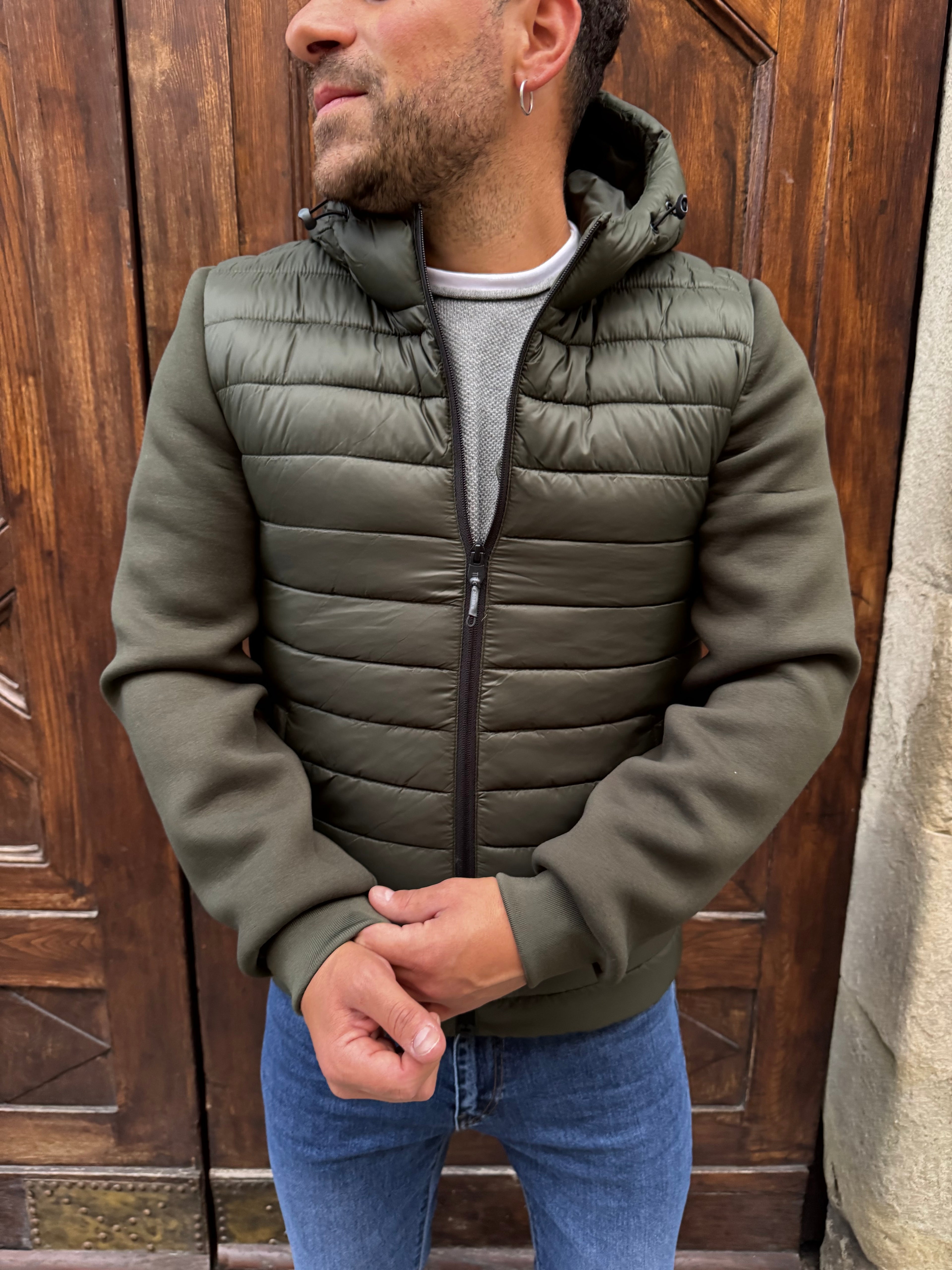 Piumino Ibrido di Tiffosi verde