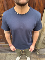 T-Shirt Topo di Tréz blu