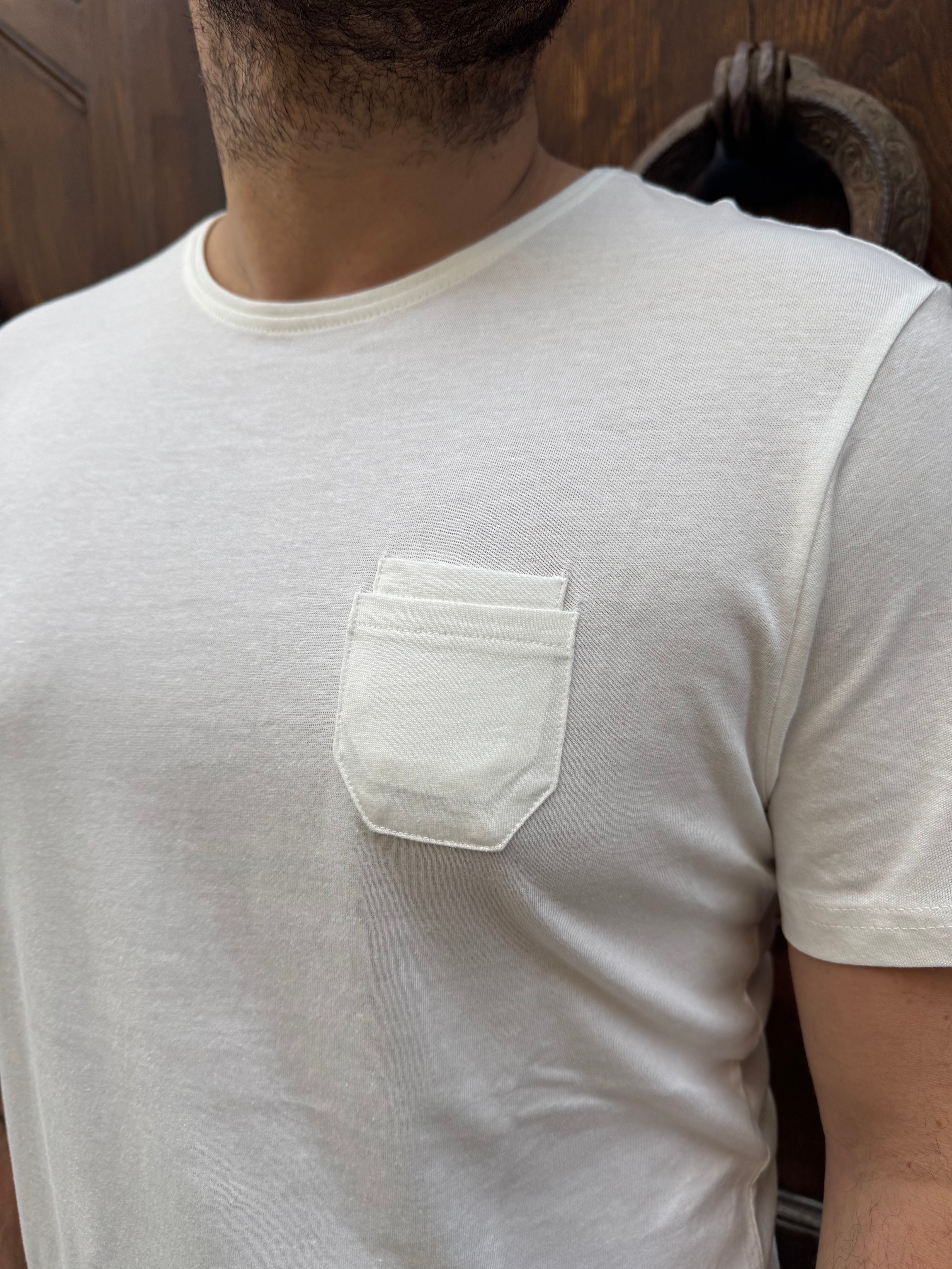 T-Shirt Taschino di Tréz bianca