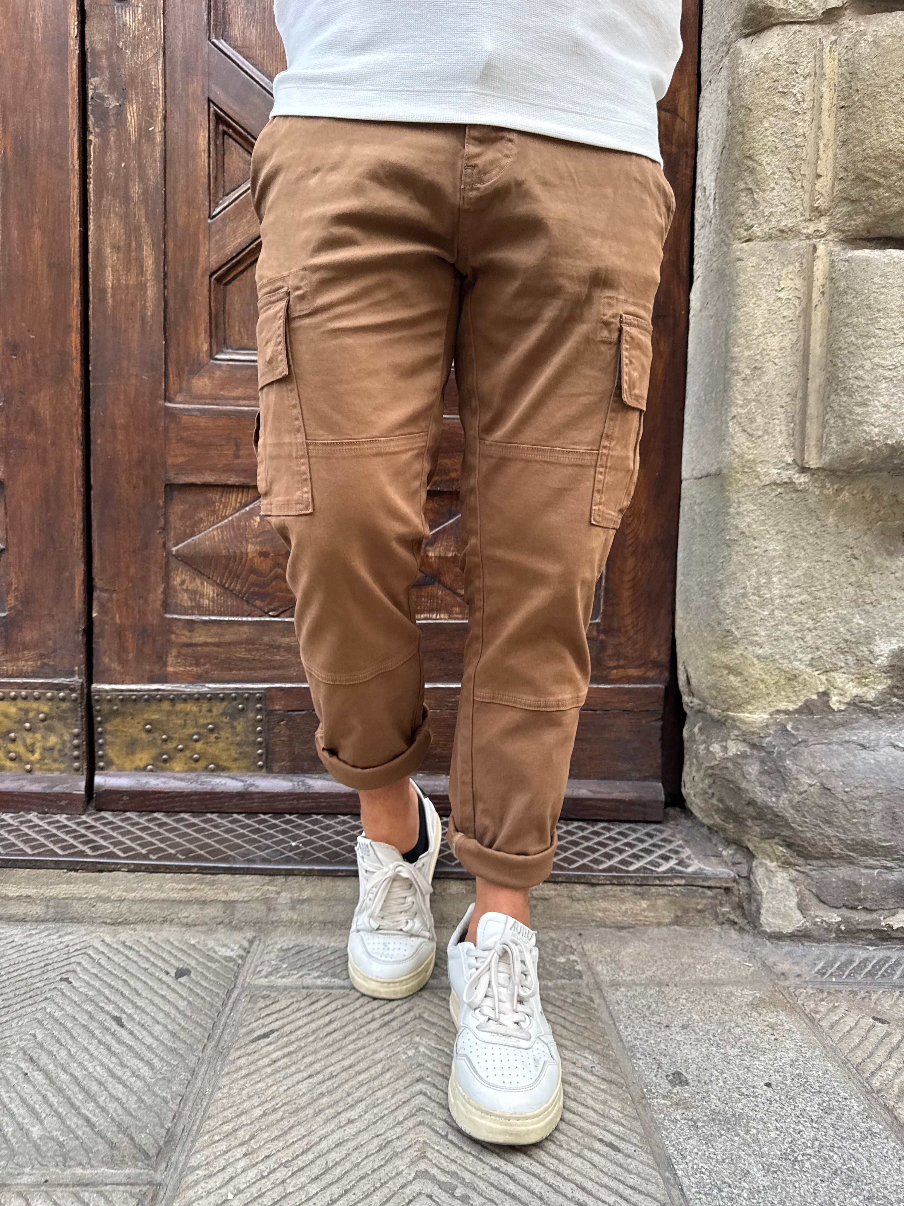 Pantalone cargo di Tréz tabacco