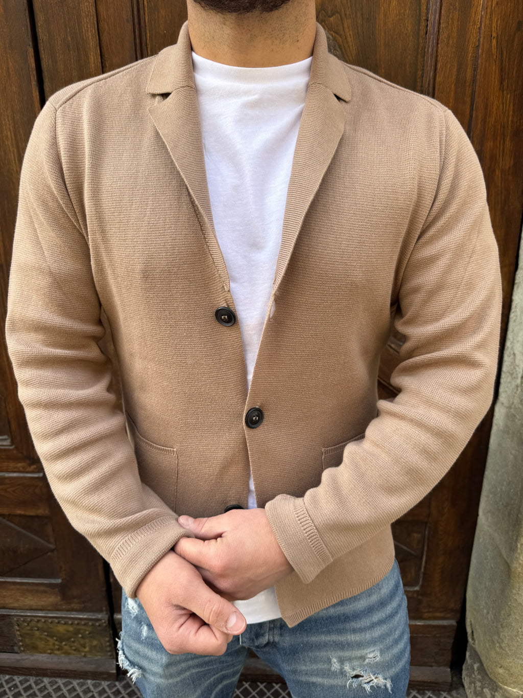 Cardigan Milano di Hamaki-Ho tabacco