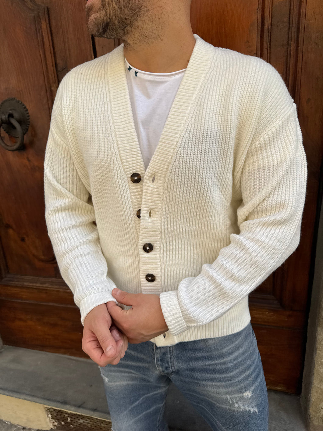 Cardigan Bob di Hamaki panna