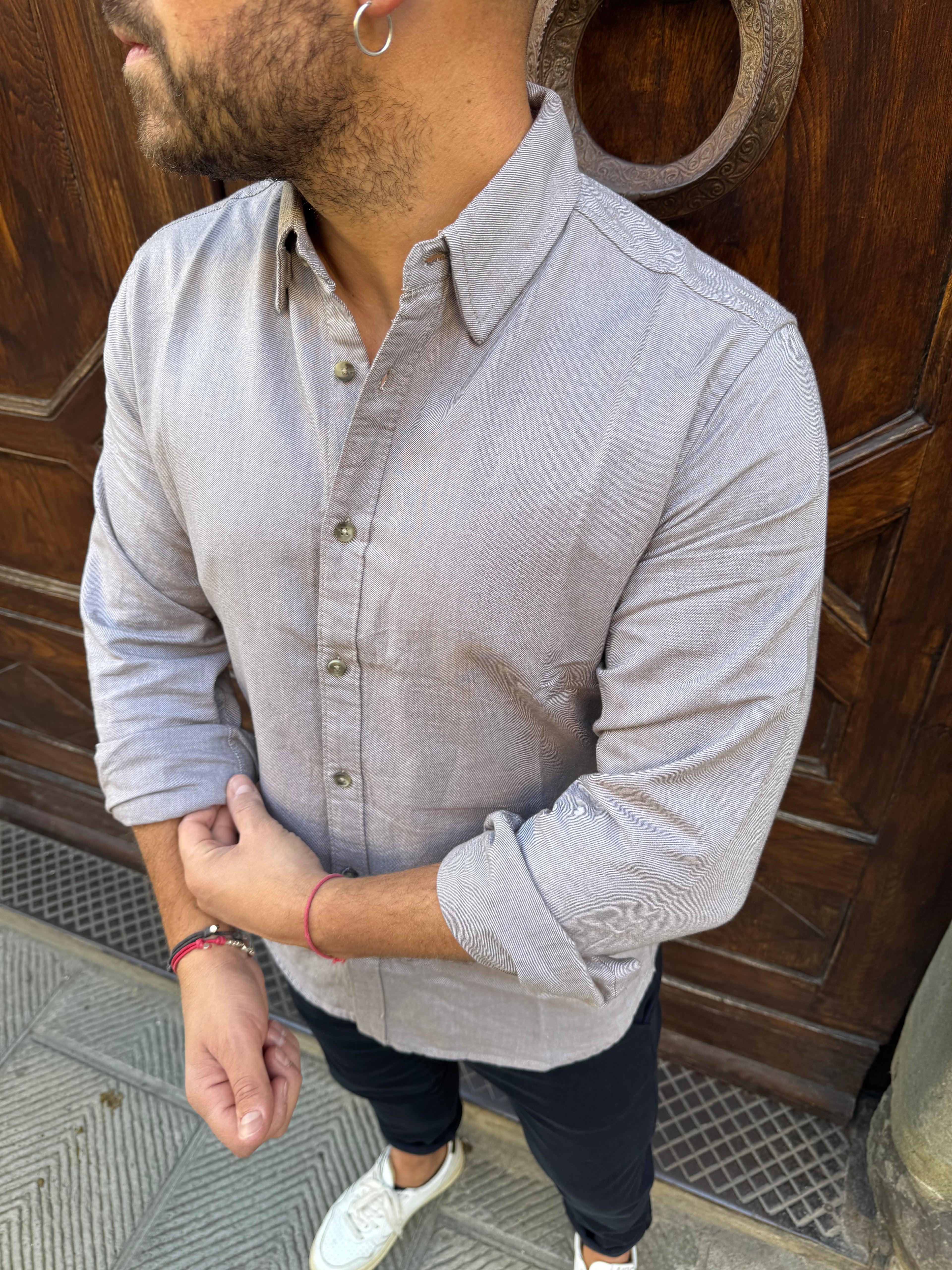 Camicia Figaro di Tiffosi tortora