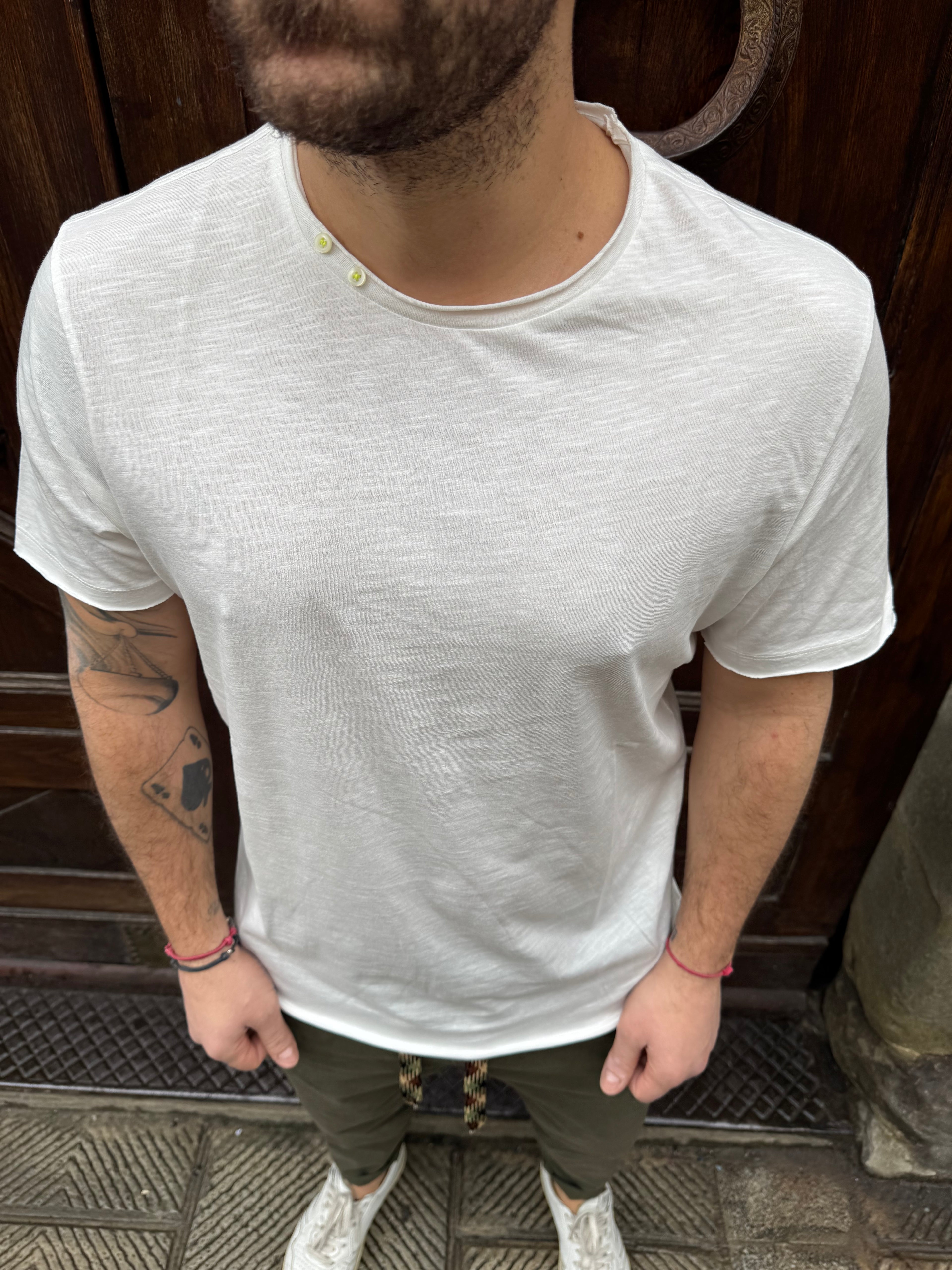 T-Shirt Topo di Tréz bianca