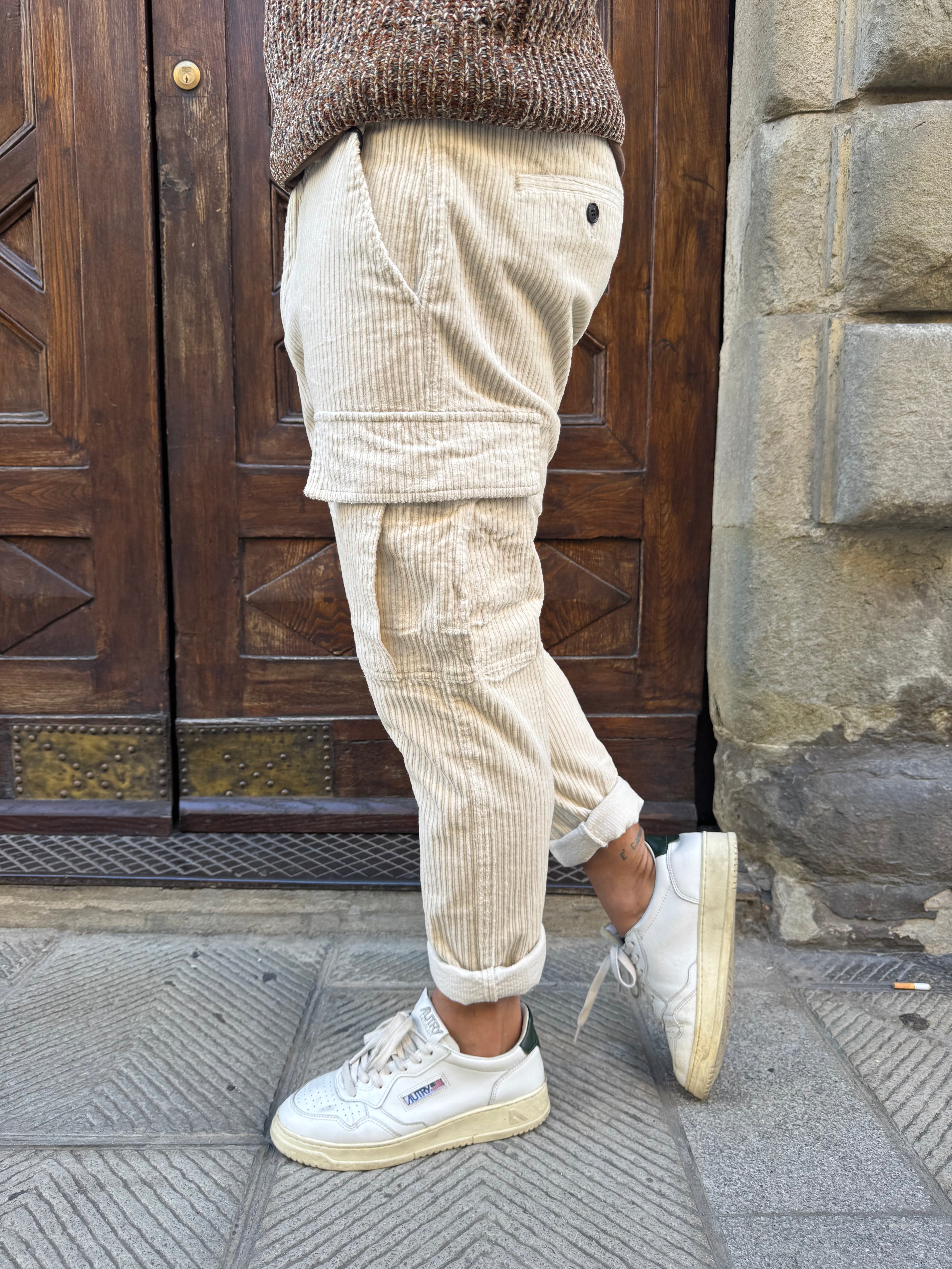 Pantalone cargo Rocciatore di Telamira panna