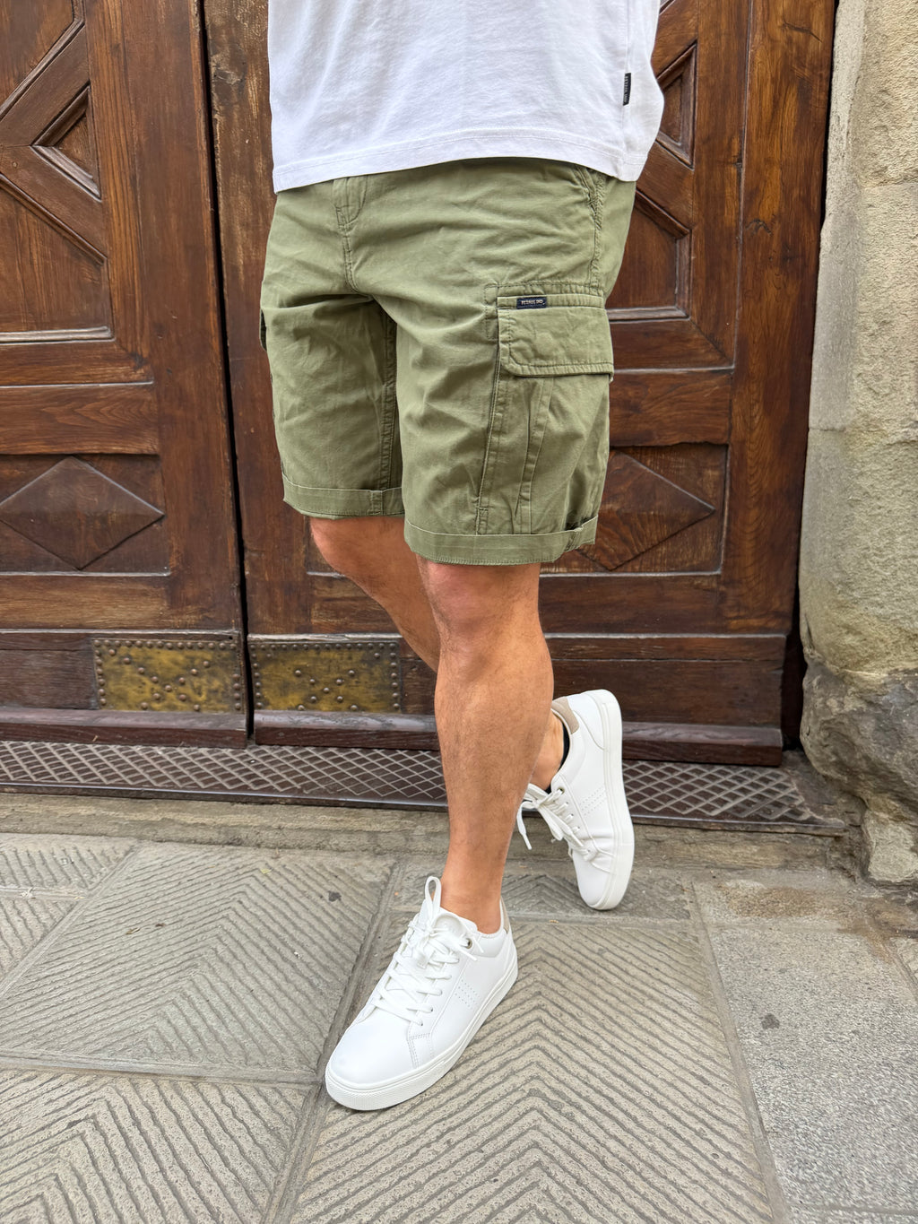 Bermuda cargo di Petrol verde militare