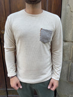 Maglioncino Jannik con taschino beige