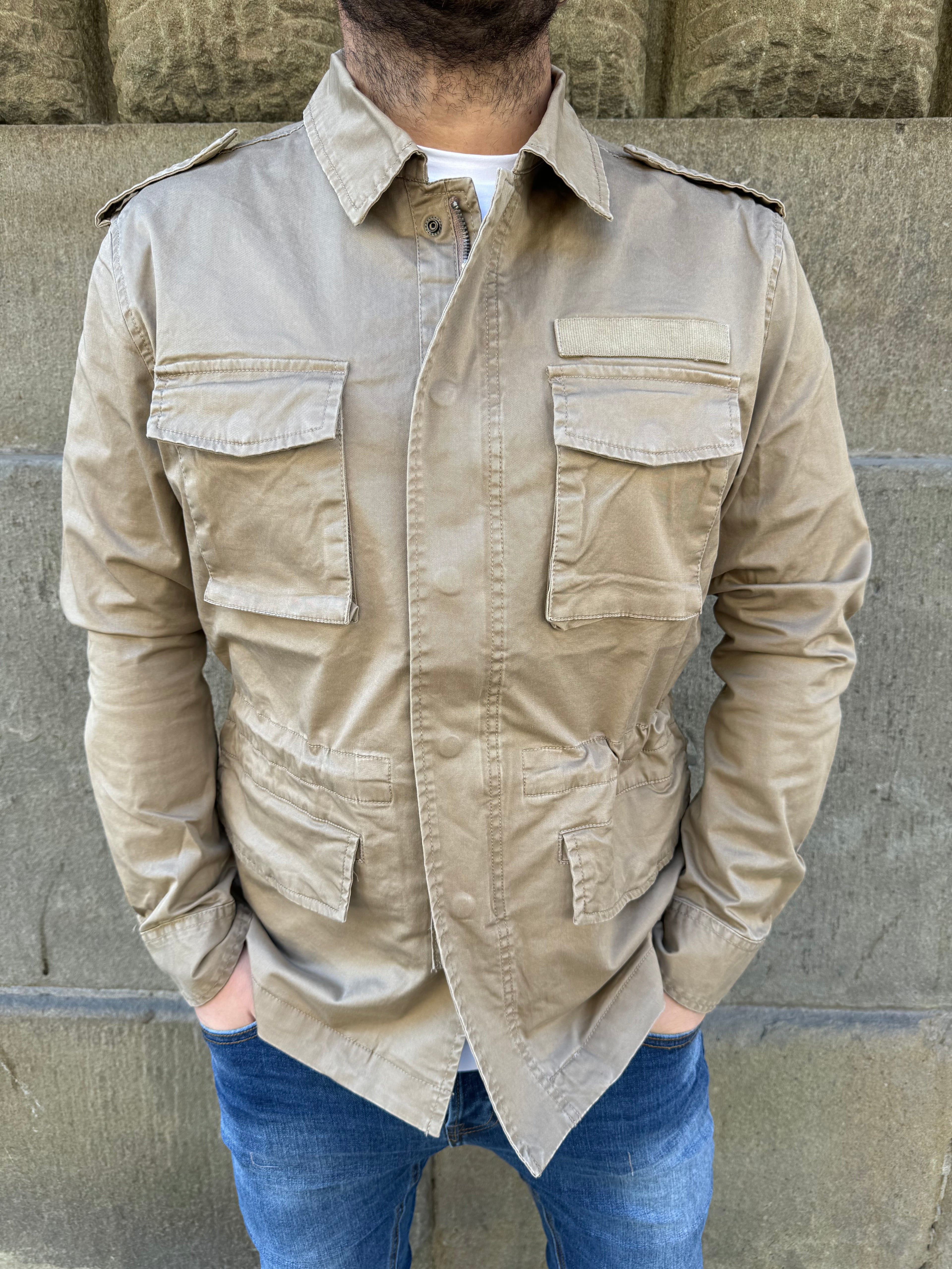 Giacchetto Sahara di Bread and Button’s color fango