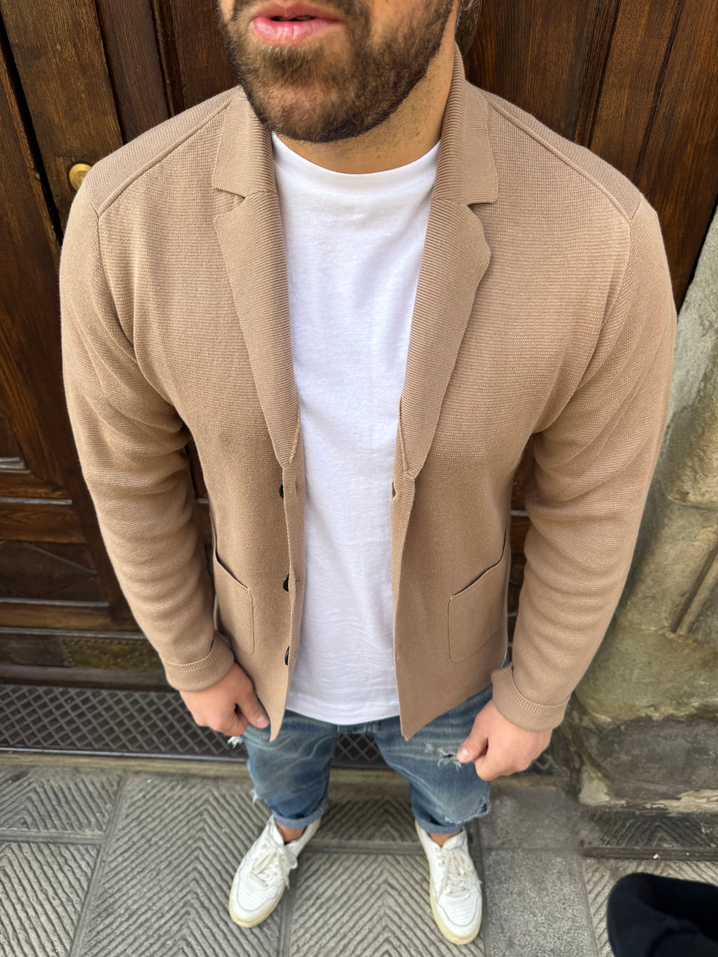 Cardigan Milano di Hamaki-Ho tabacco