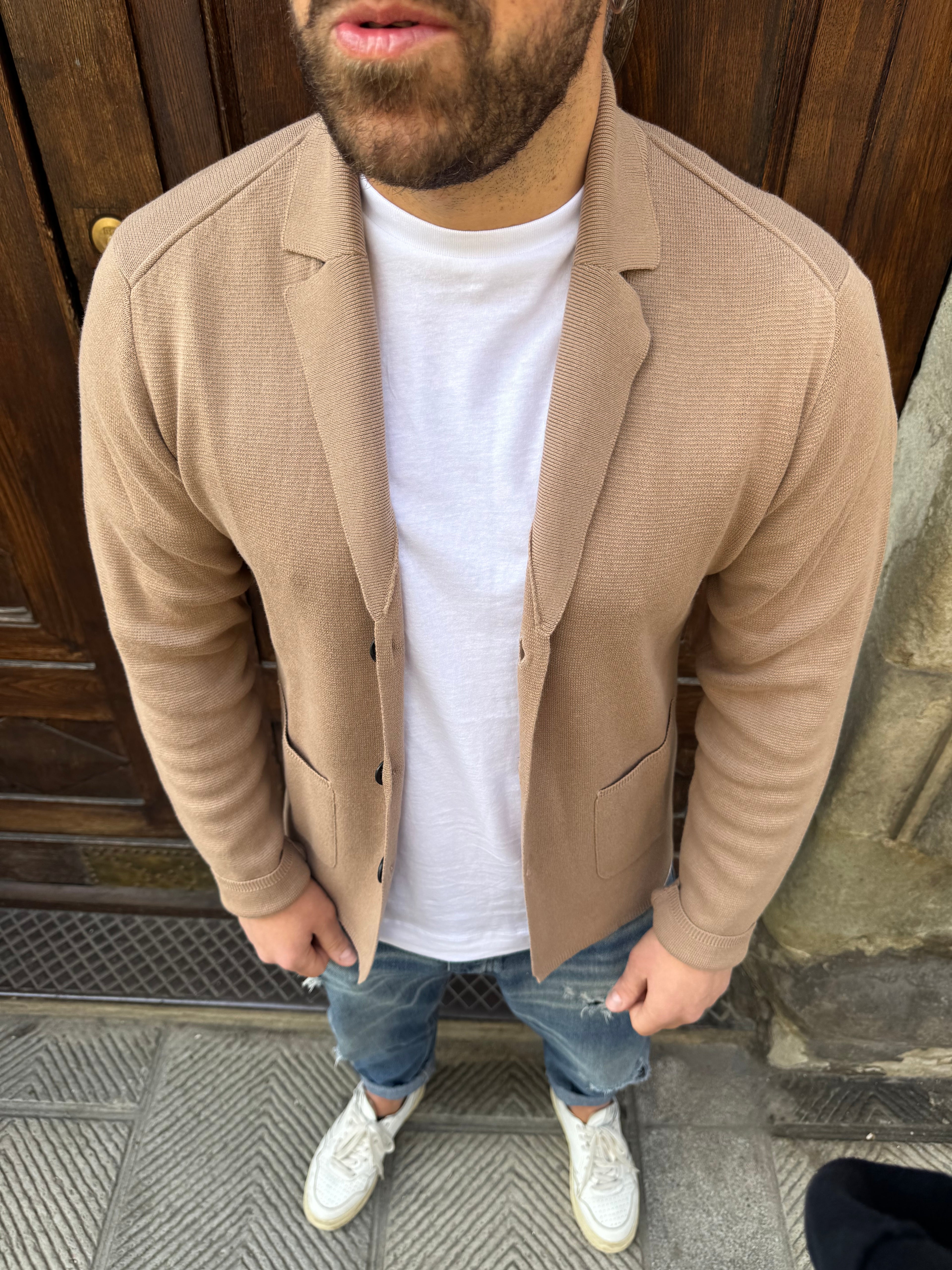 Cardigan Milano di Hamaki-Ho tabacco