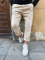 Pantalone Chinos in velluto di Hamaki-Ho beige