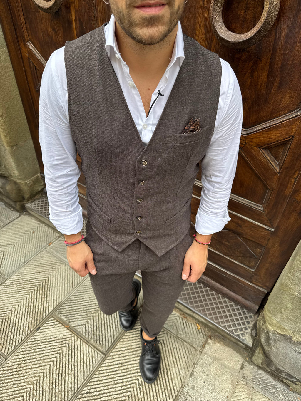 Gilet coordinato London di 3.9 moro