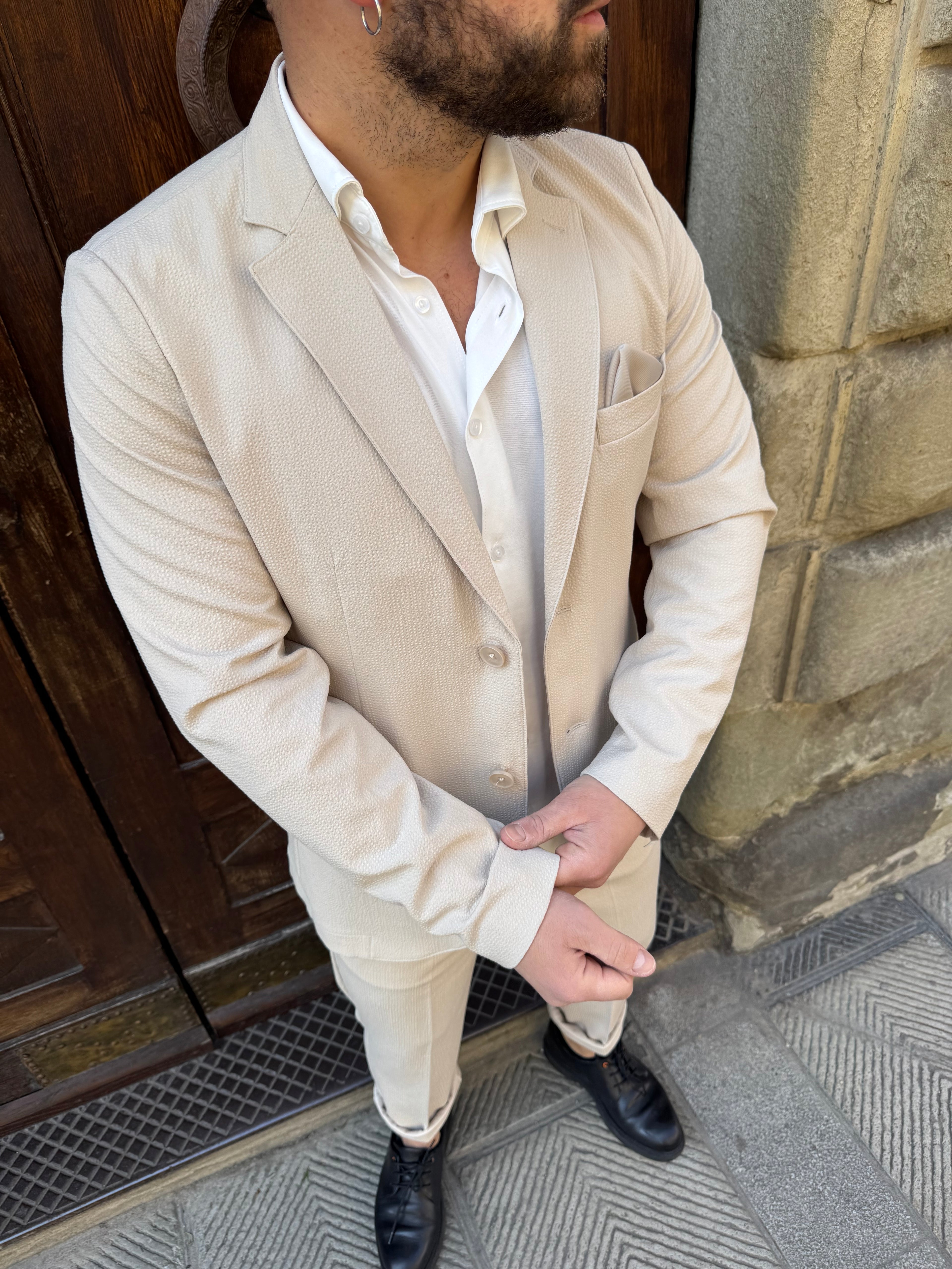 Giacca completo Seersucker di Hamaki-Ho