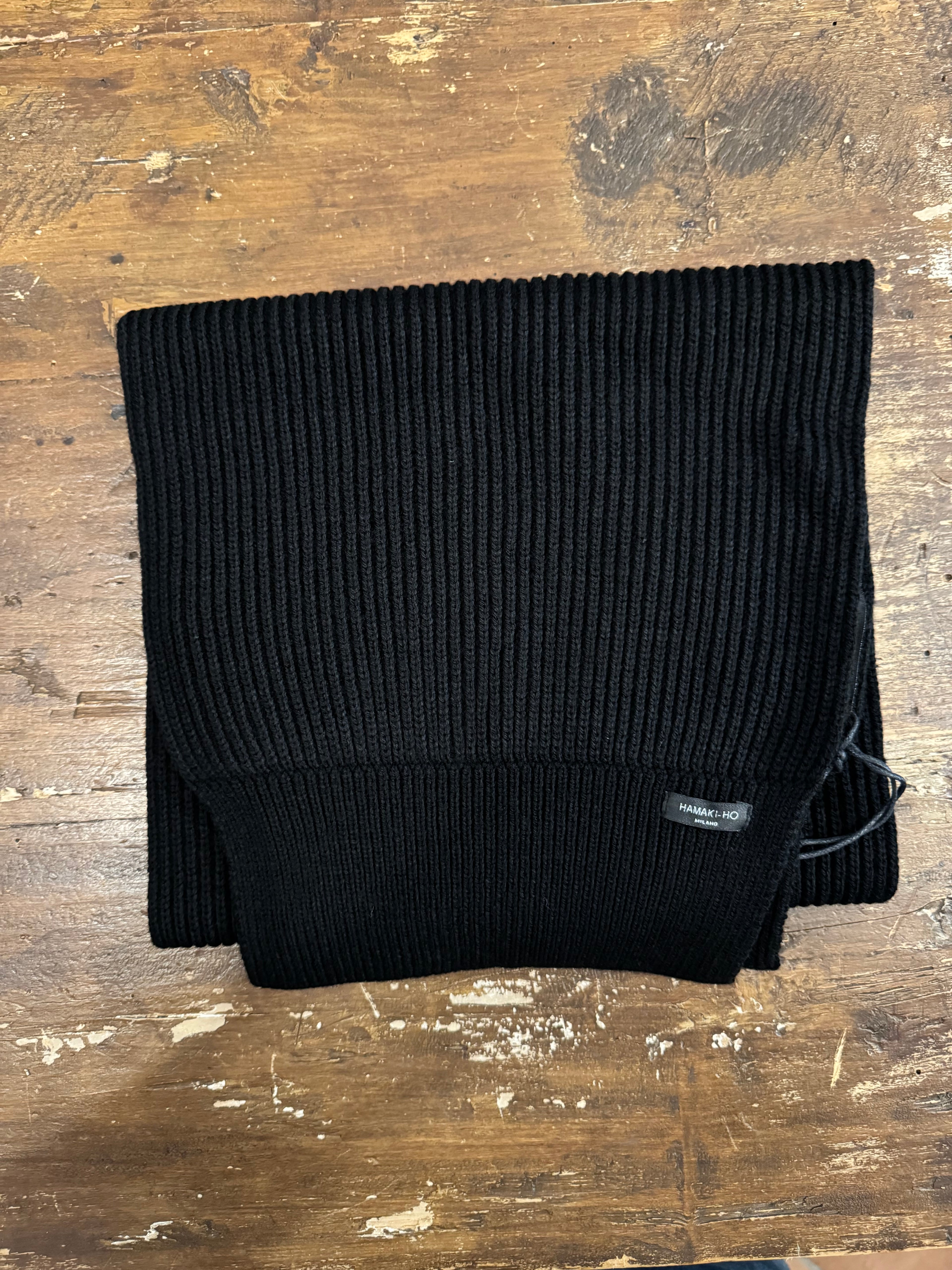 Sciarpa coordinato Prestige di HAMAKI-HO nera