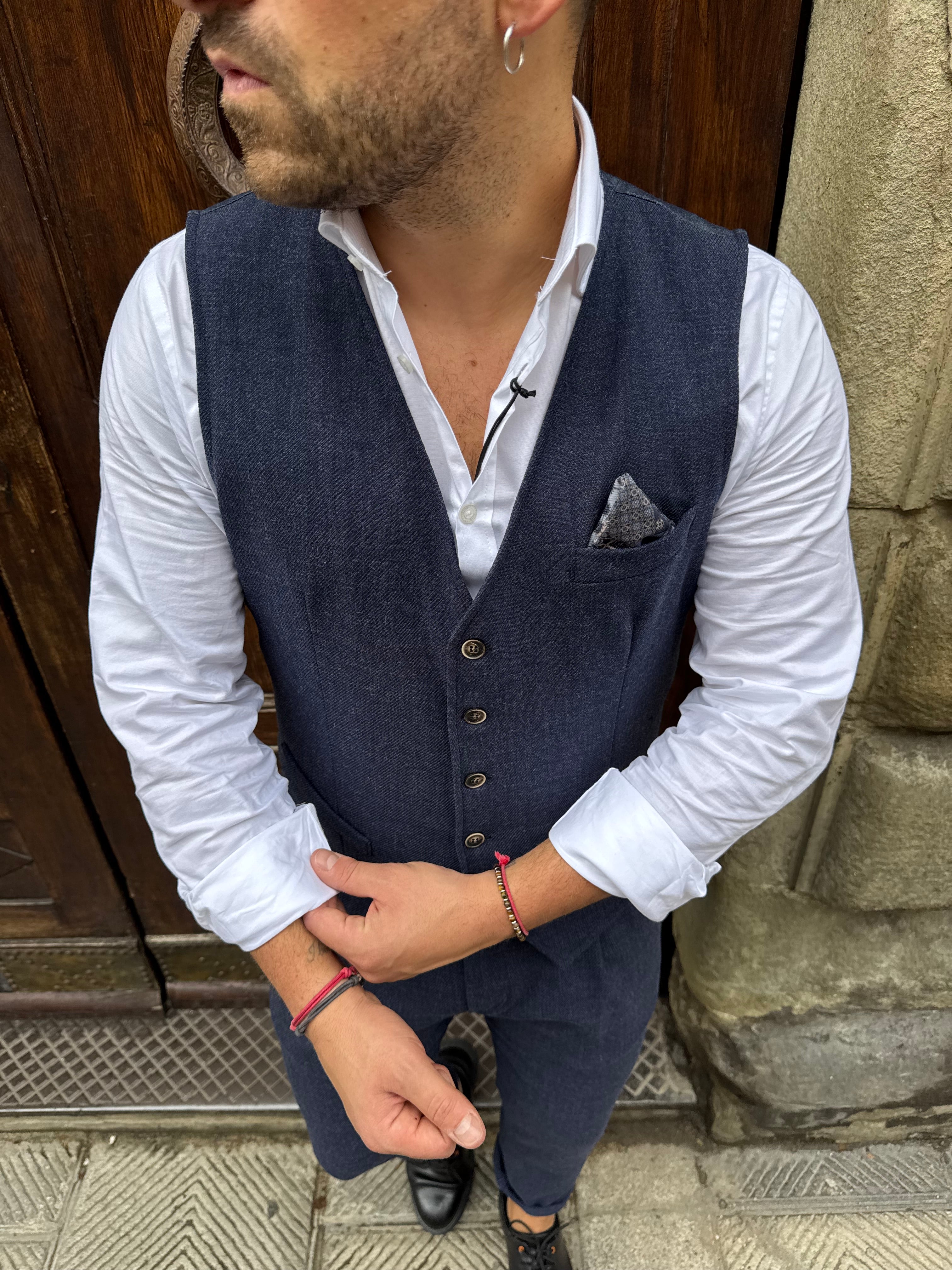 Gilet coordinato London di 3.9 blu jeans