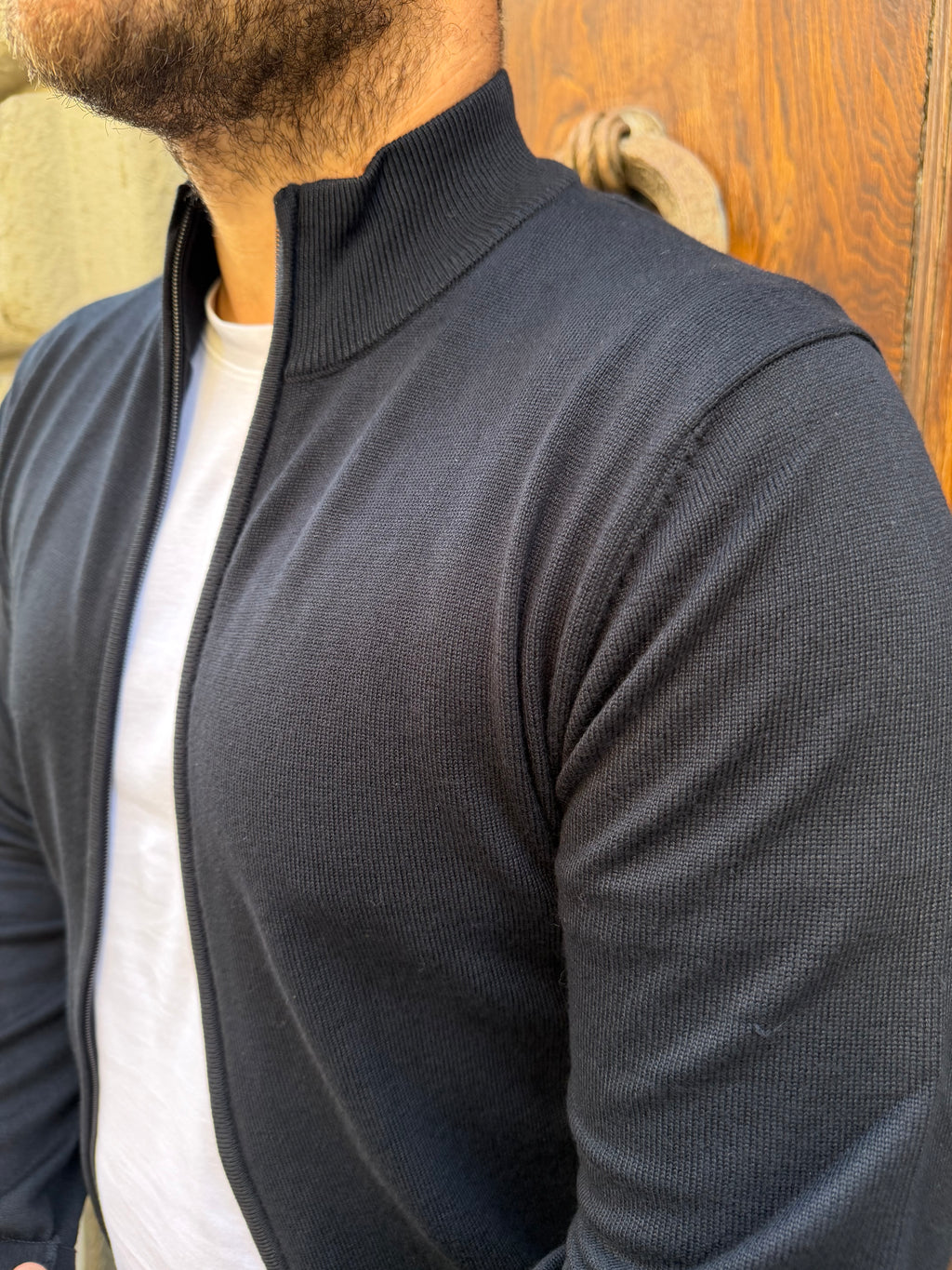Cardigan John di Hamaki-Ho con zip