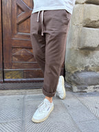 Pantalaccio Texas 2.0 in cotone di 3.9 tabacco