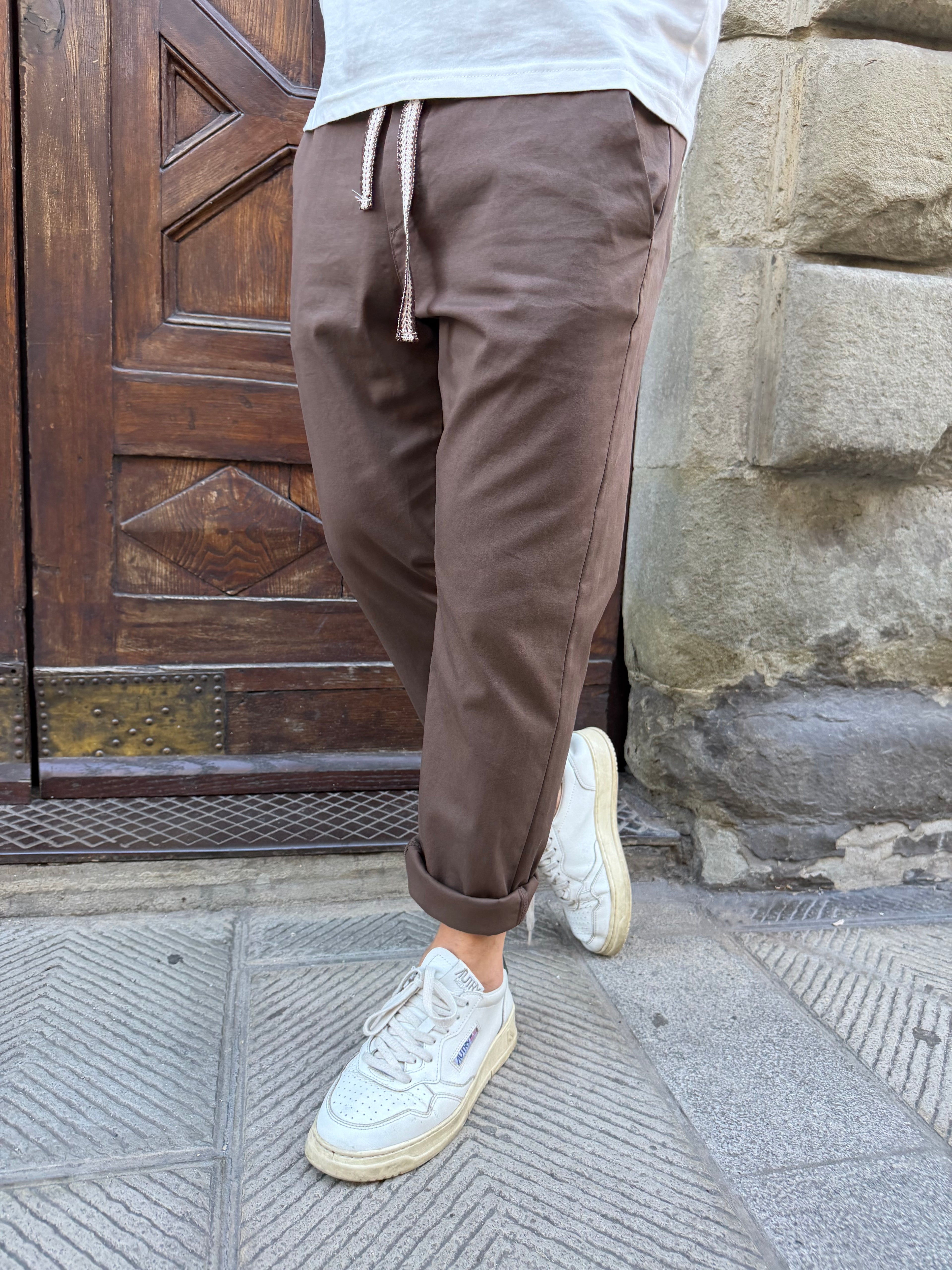 Pantalaccio Texas 2.0 in cotone di 3.9 tabacco