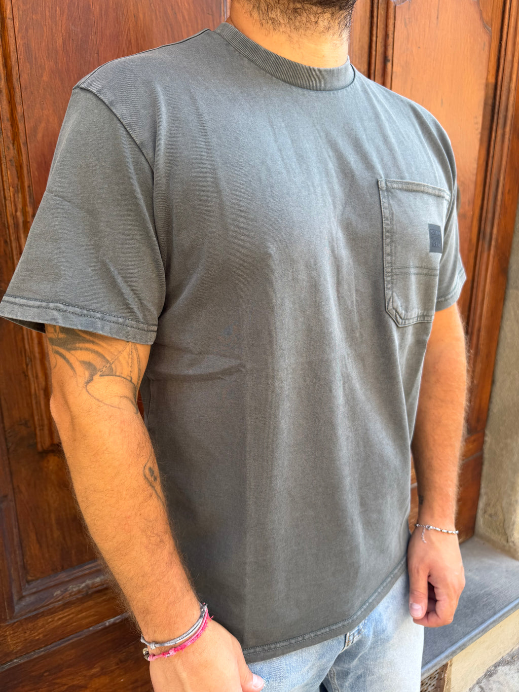 T-Shirt Eddy di Petrol Ind. verde stonewash