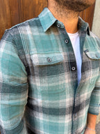 Camicia Quadro 02 di Petrol Ind. verde
