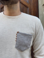 Maglioncino Jannik con taschino beige